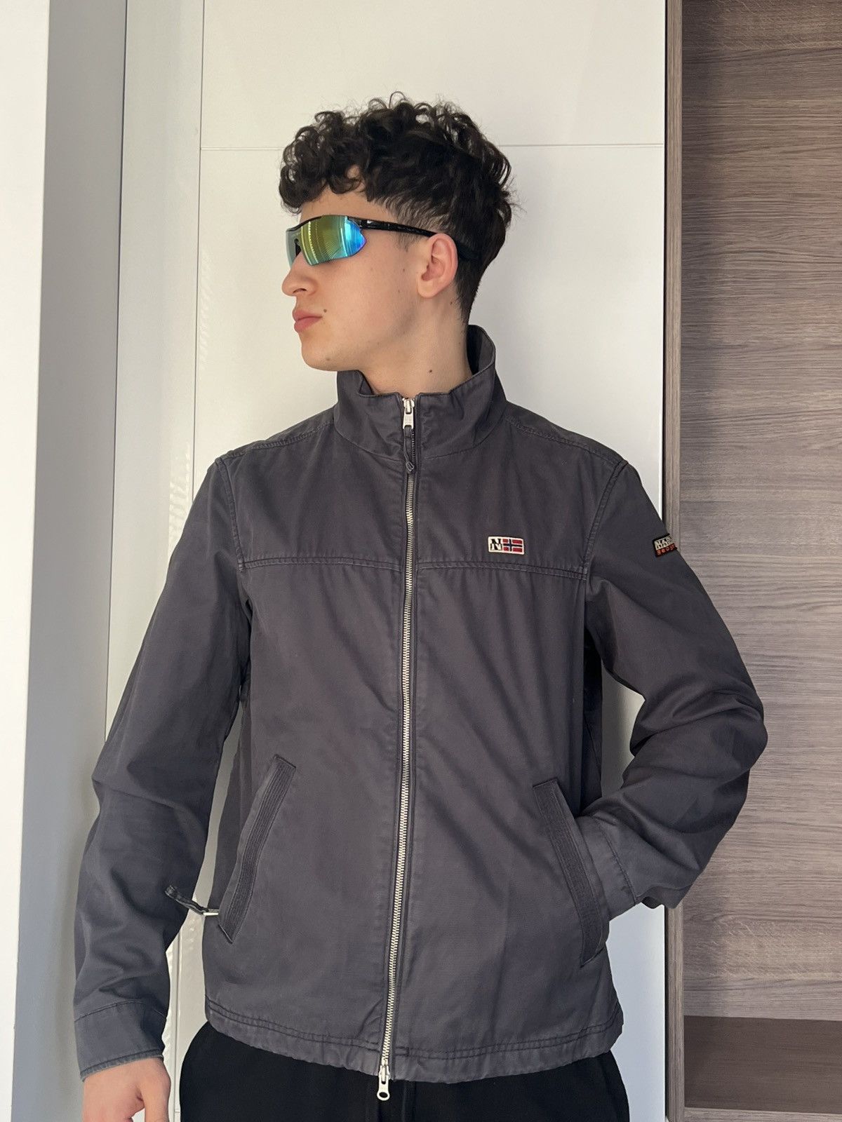 Napapijri × Vintage ‼️Vintage Napapijri Heavy Hard Cotton Streetwear Jacket‼️ Size US XL / EU 56 / 4 - 2 Thumbnail