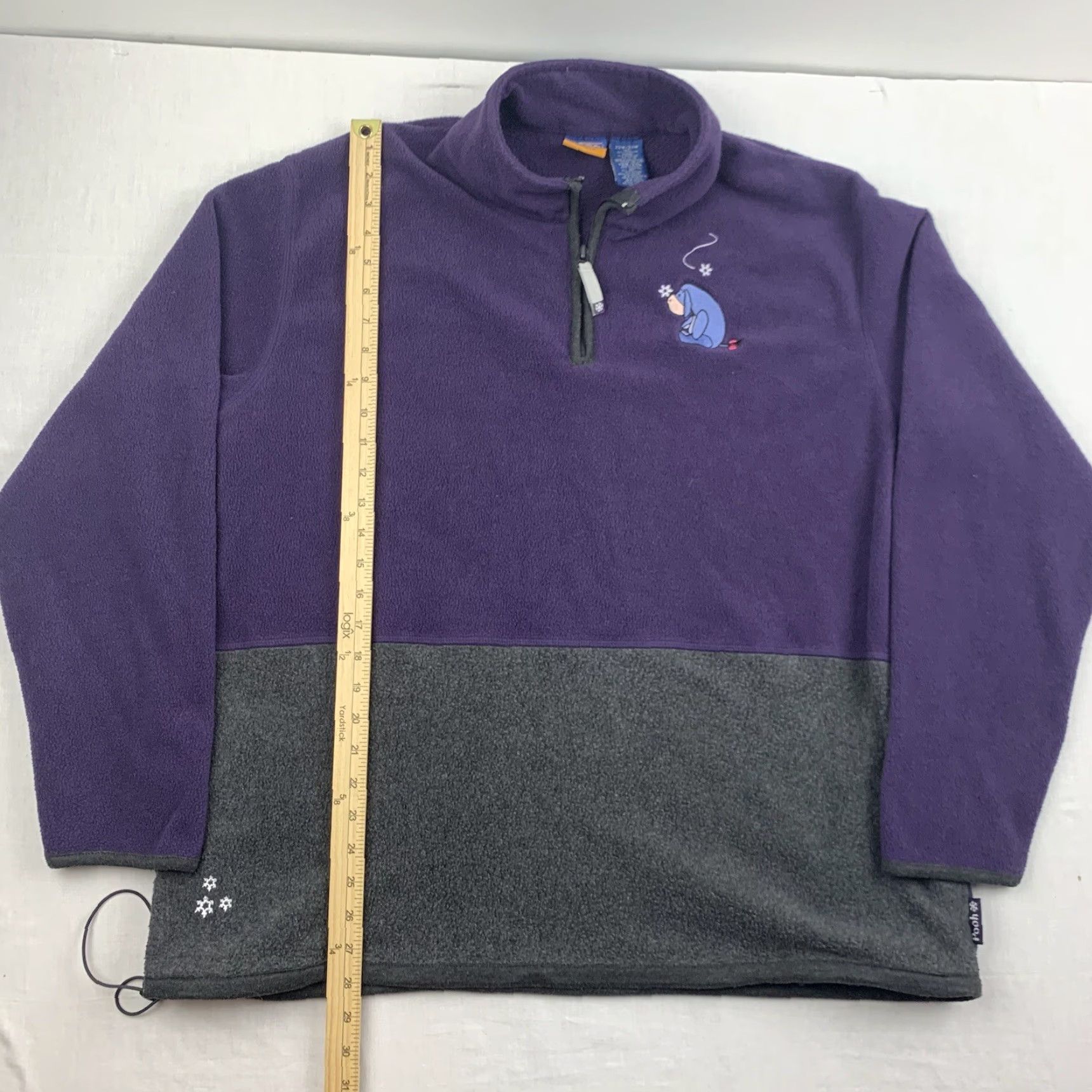 Disney Vintage Winnie The Pooh Eeyore Fleece Jacket Womens 2XL Purple Disney Winter 90s Size XXL / US 16-18 / IT 52-54 - 6 Thumbnail