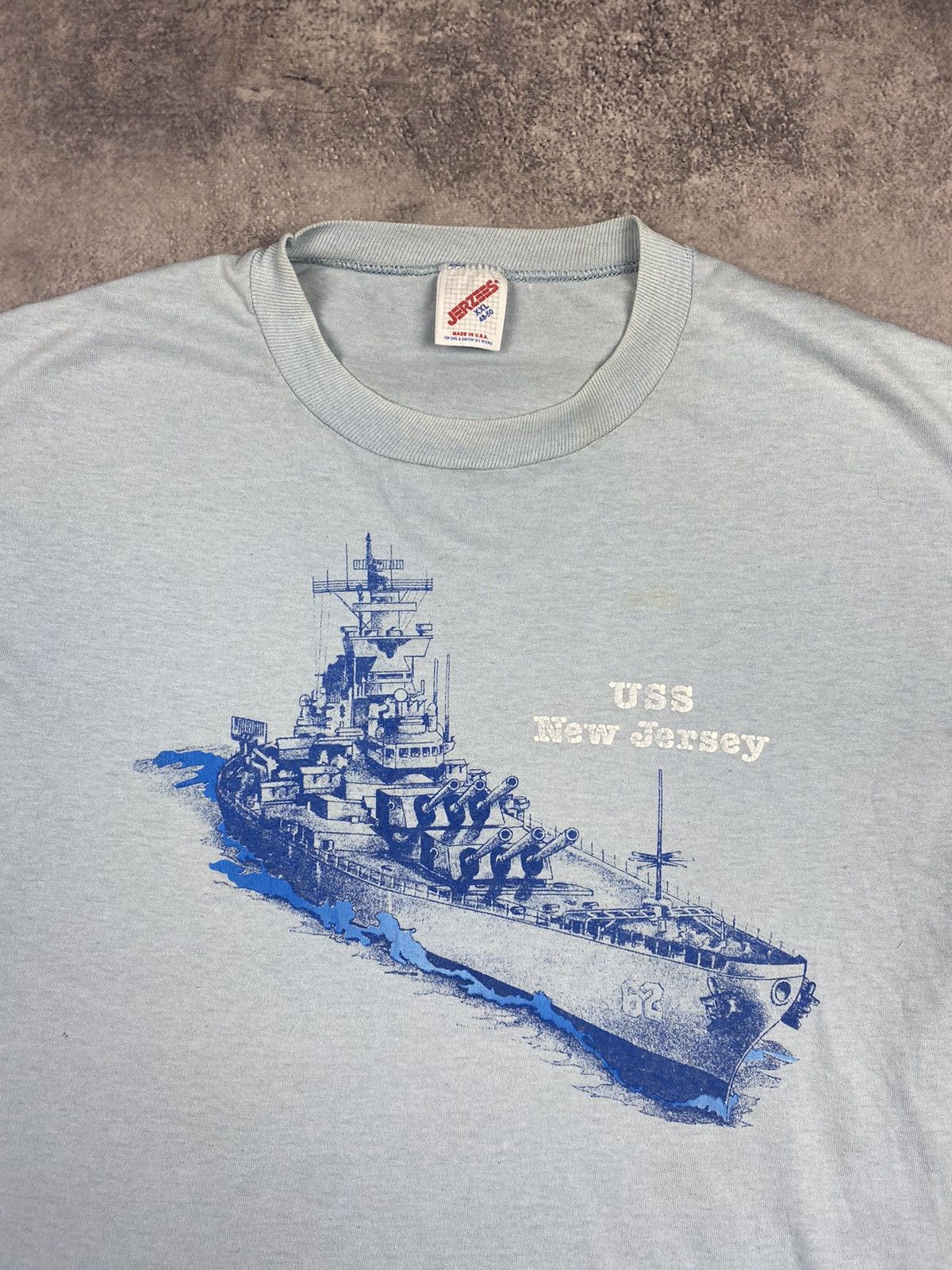 Vintage Vintage Uss New Jersey Made In USA Size US XXL / EU 58 / 5 - 5 Thumbnail