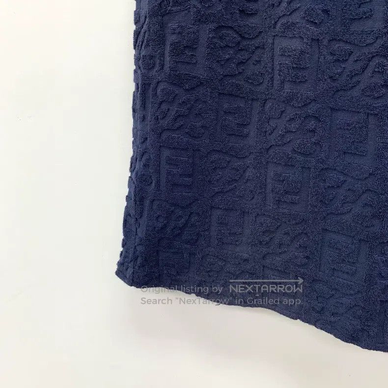 Fendi Fendi Navy blue logo embossed full print cotton leisure to Size US 34 / EU 50 - 4 Thumbnail