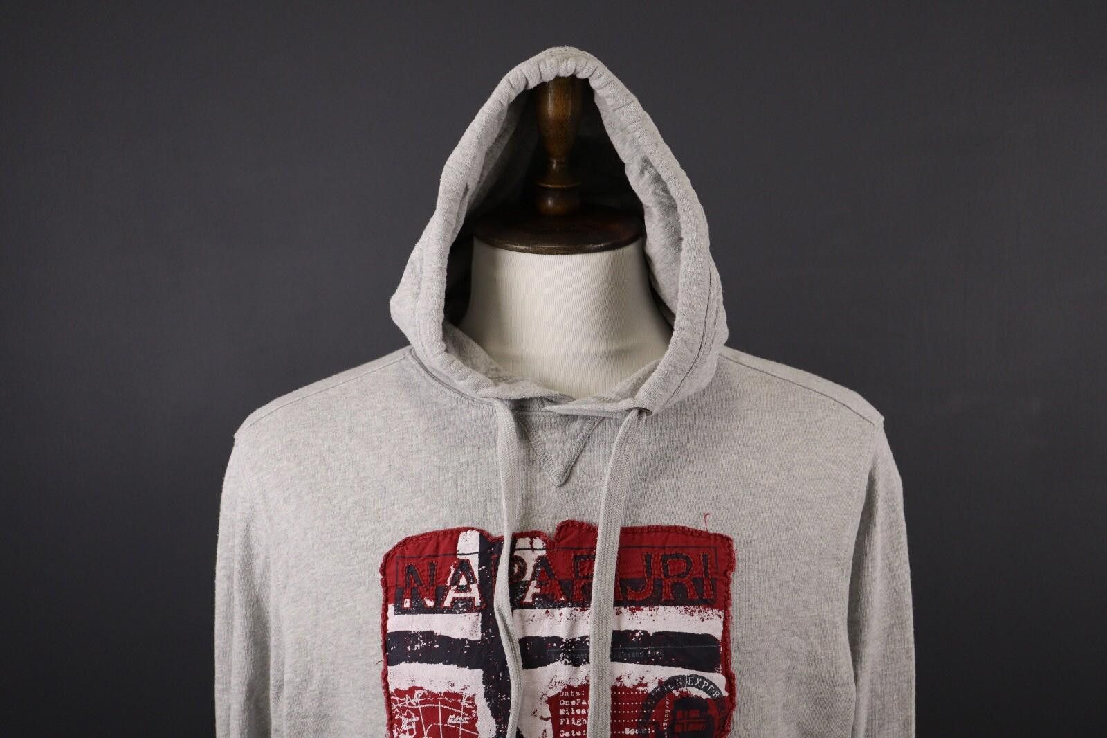 Napapijri Napapijri Big Logo Gray Sweatshirt Hoodie Size XL Size US XL / EU 56 / 4 - 2 Thumbnail