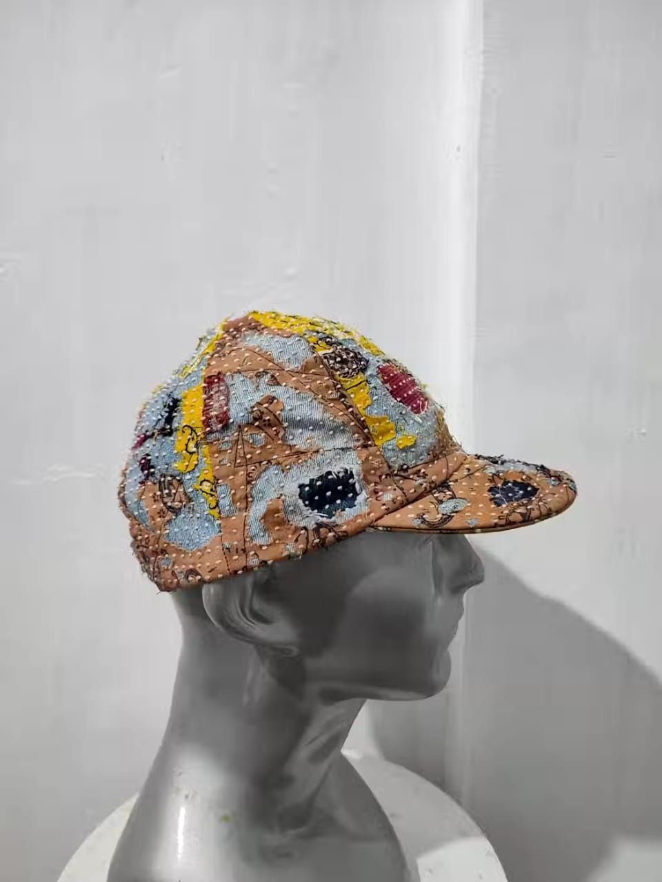 Handmade Custom Made Distressed Paisley patchwork Boro hats Size ONE SIZE - 5 Thumbnail