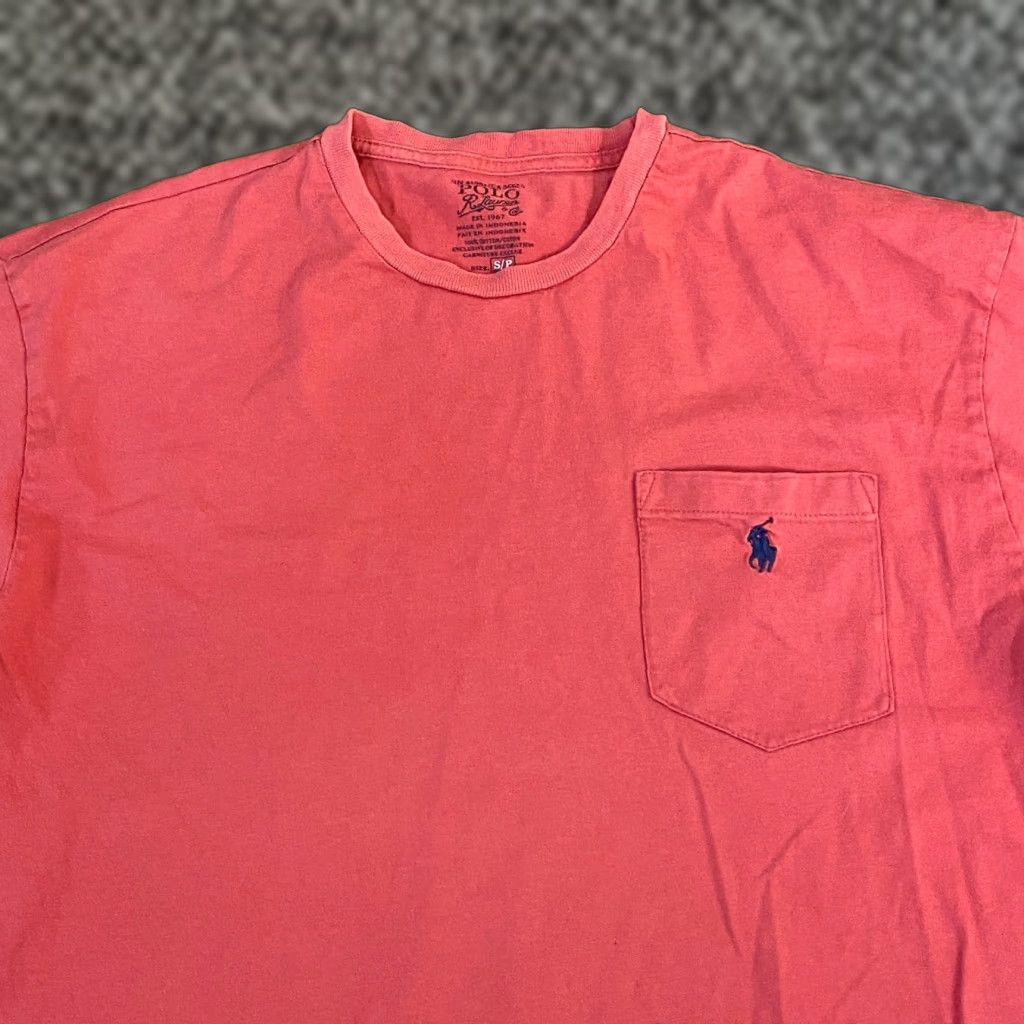 Polo Ralph Lauren Polo Ralph Lauren T Shirt Mens Small Salmon Pink Long Sleeve Pocket Tee Size US S / EU 44-46 / 1 - 1 Thumbnail