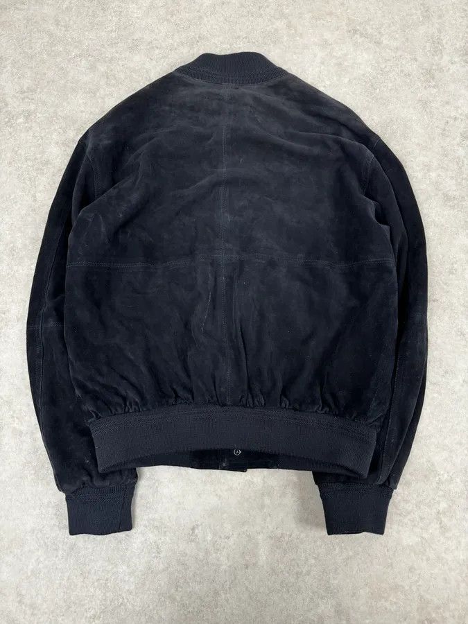 Burberry 2000s Burberry Navy Black Suede Leather Buttoned Classy Jacket Size US M / EU 48-50 / 2 - 4 Thumbnail