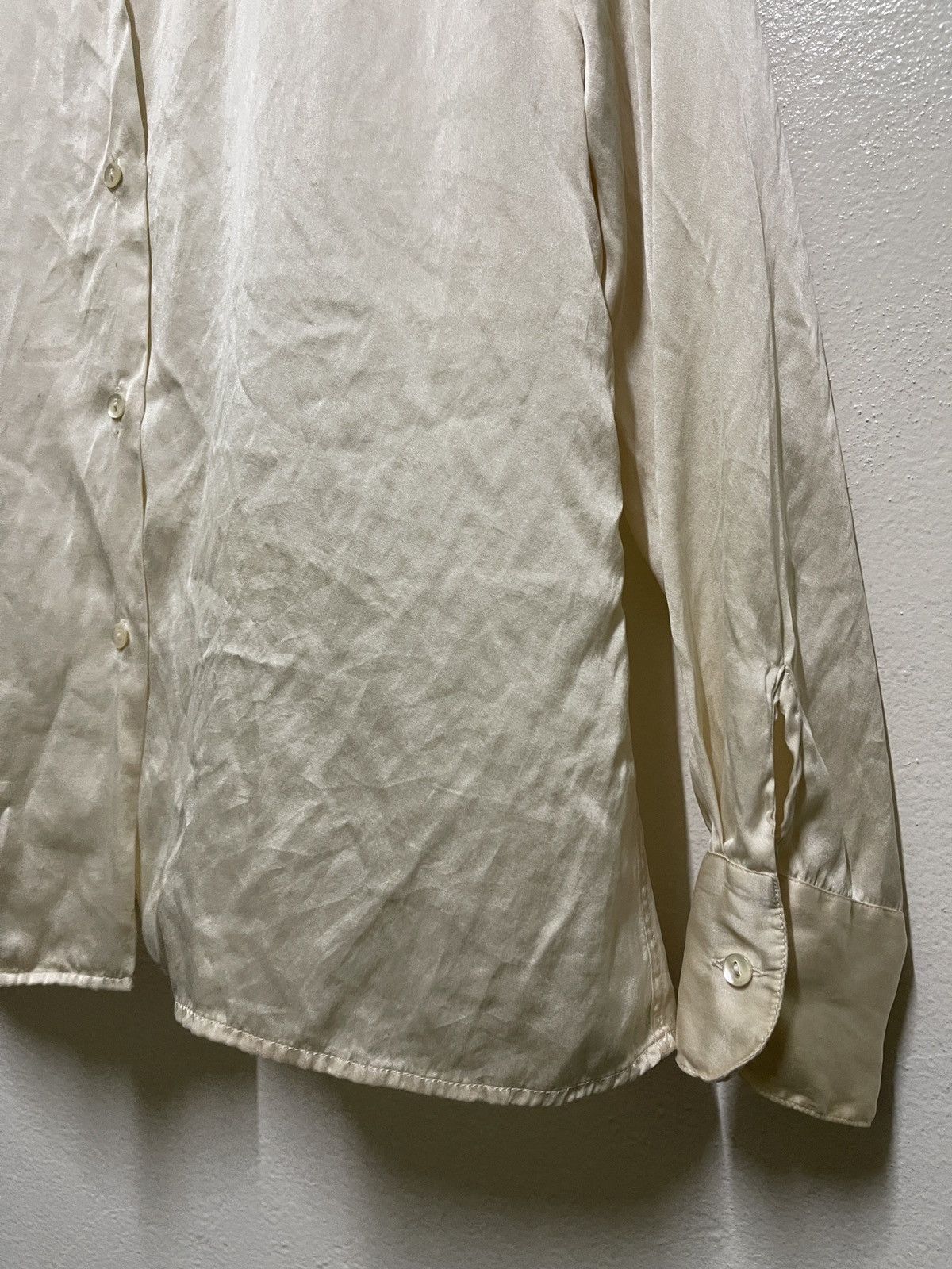 Japanese Brand × agnes b. Agnes b. Silk Button Shirt Long Sleeve Size M / US 6-8 / IT 42-44 - 9 Thumbnail