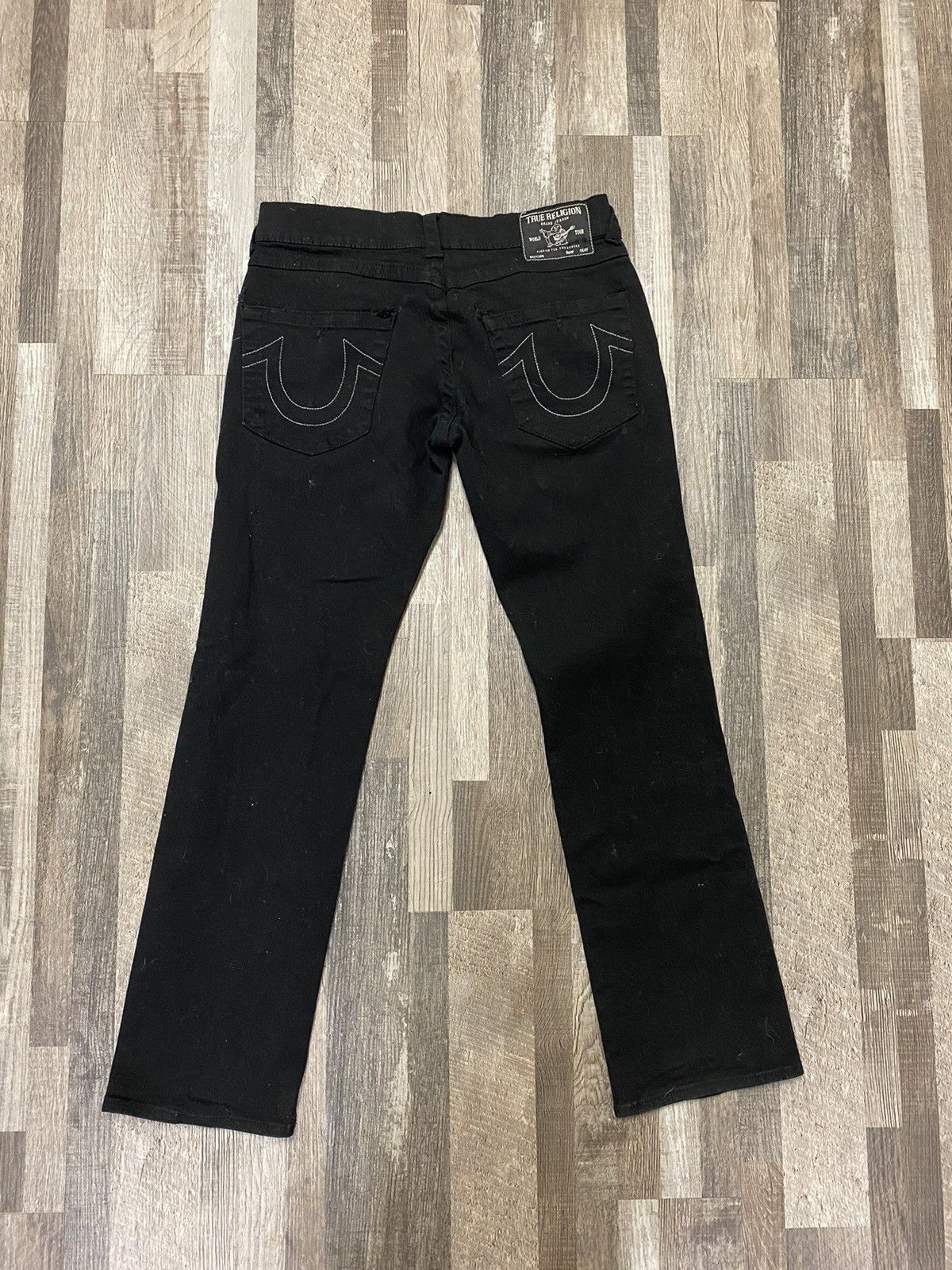 True Religion True Religion Ricky Relaxed Straight Black Denim Jeans Y2K Size US 34 / EU 50 - 1 Thumbnail