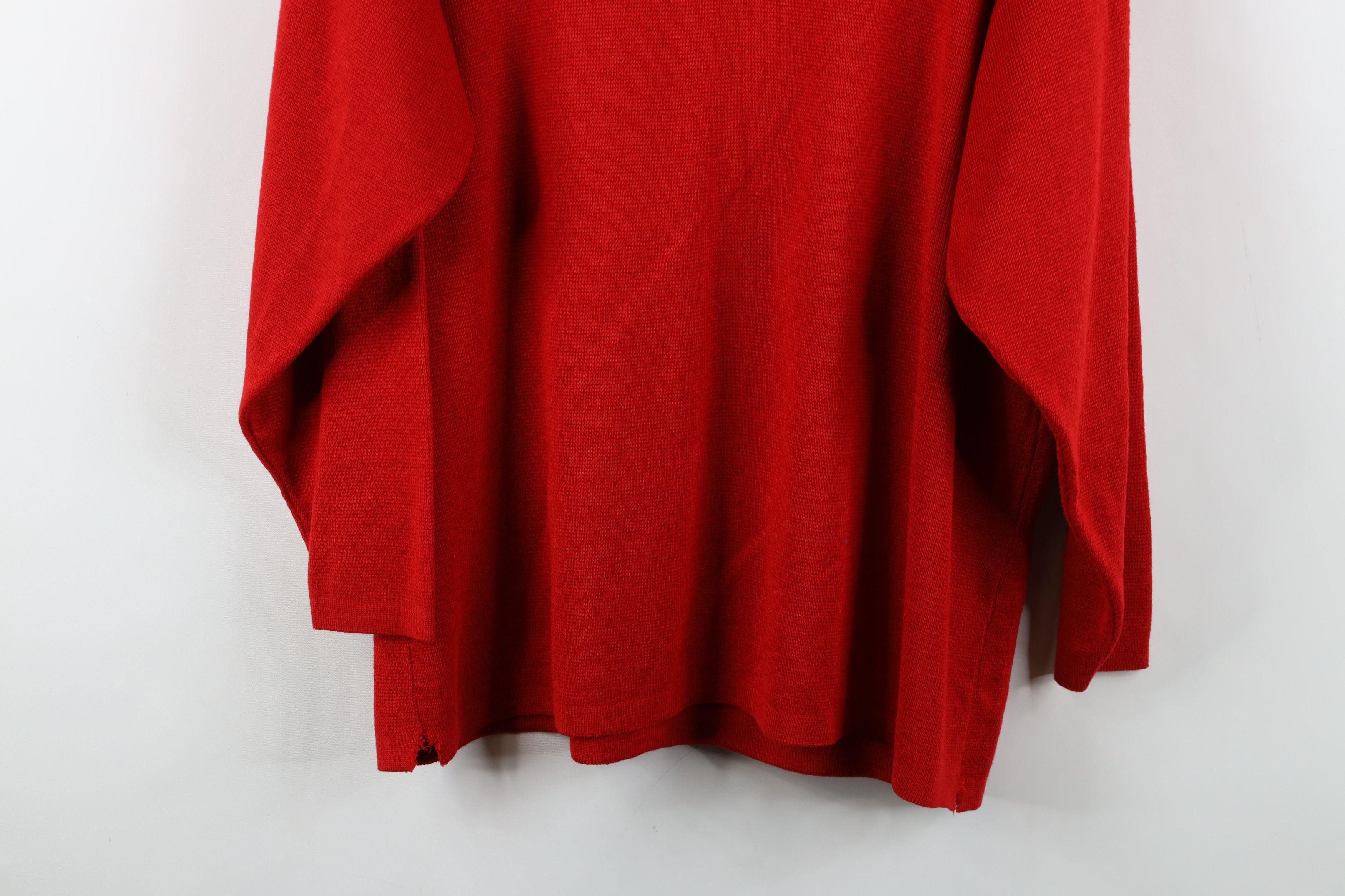 Diane von Furstenberg Vintage 90s Diane Von Furstenberg 3/4 Sleeve Sweater Red USA Size XL / US 12-14 / IT 48-50 - 13 Thumbnail
