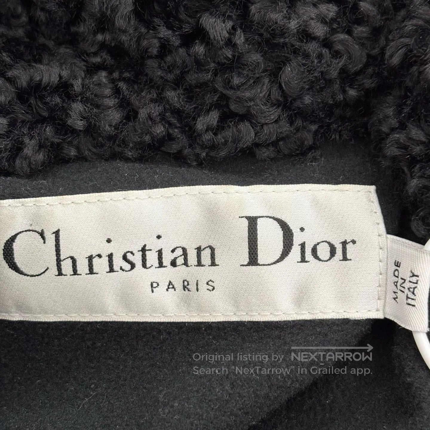 Dior Dior Half-zipper embroidered slogan Teddy wool coat Size S / US 4 / IT 40 - 3 Thumbnail