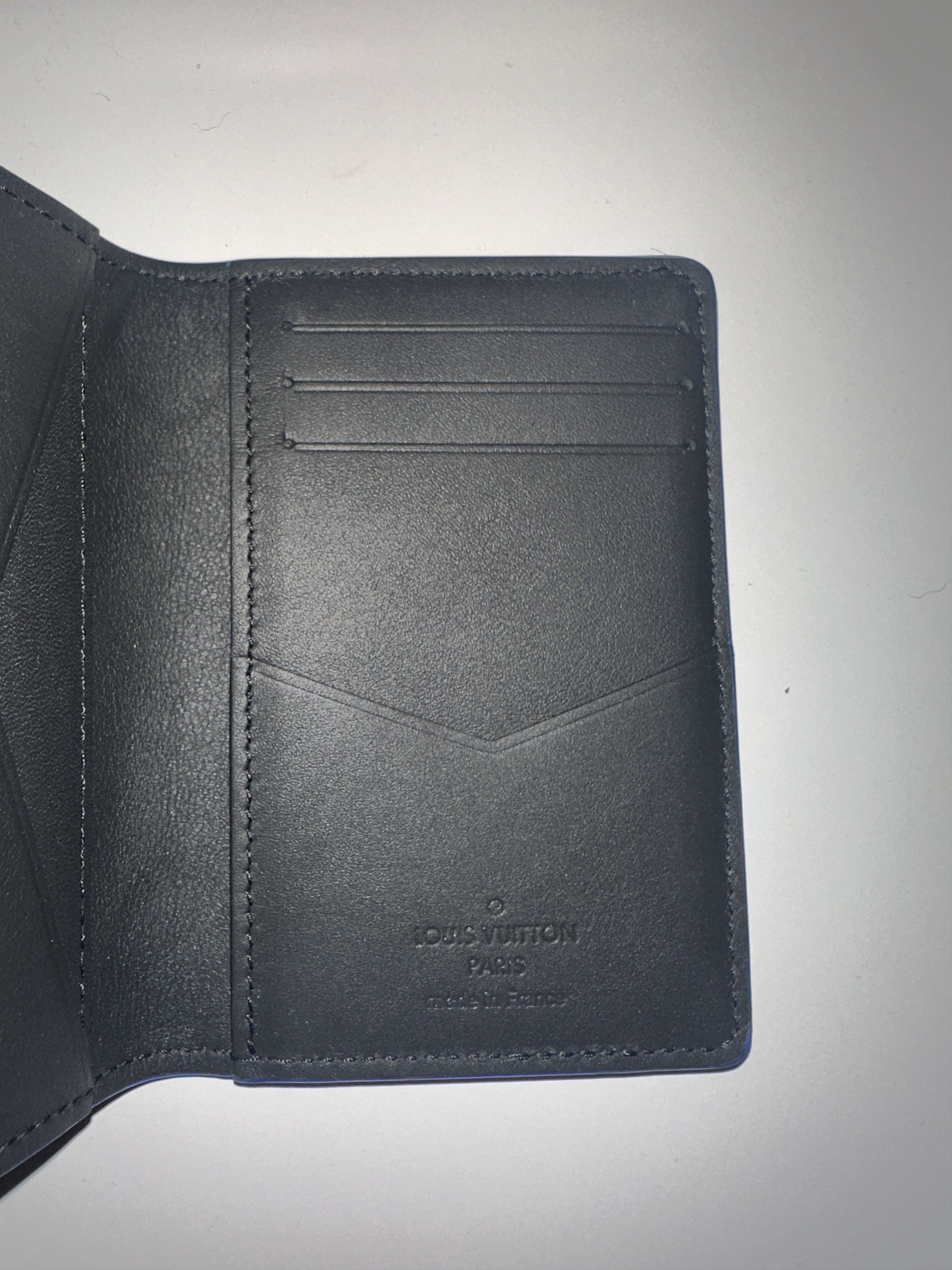Louis Vuitton Louis Vuitton Pocket Organizer Monogram Taurillon Blue Size ONE SIZE - 5 Thumbnail