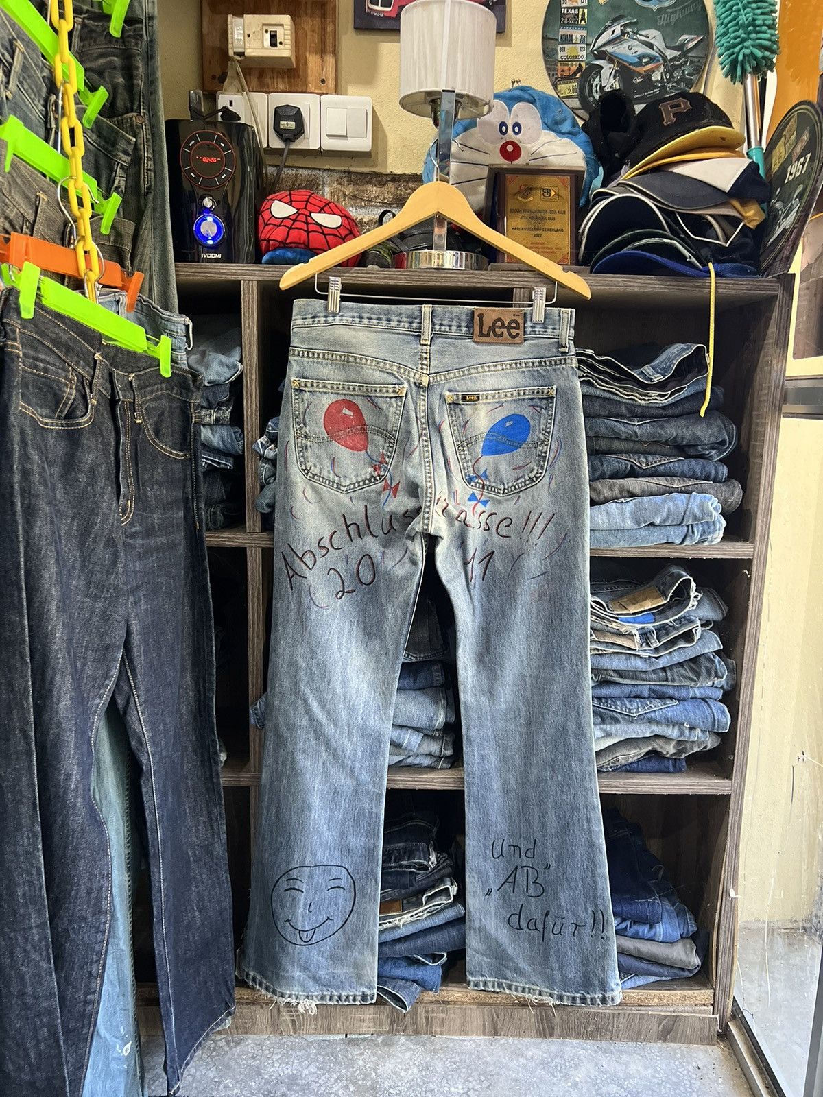 Lee 🔥Rare Vintage Lee Sketch Denim Size US 31 - 2 Thumbnail