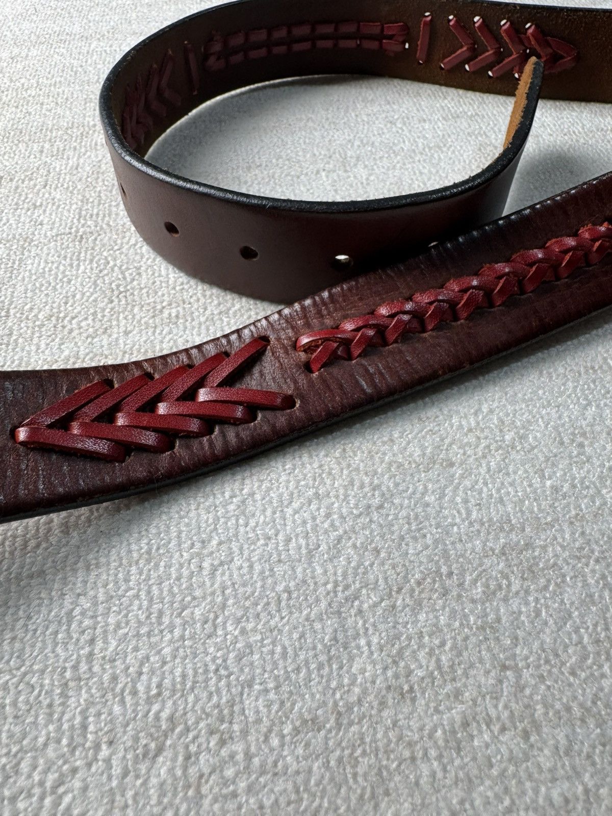 Needles Leather belt Size 30 - 1 Thumbnail