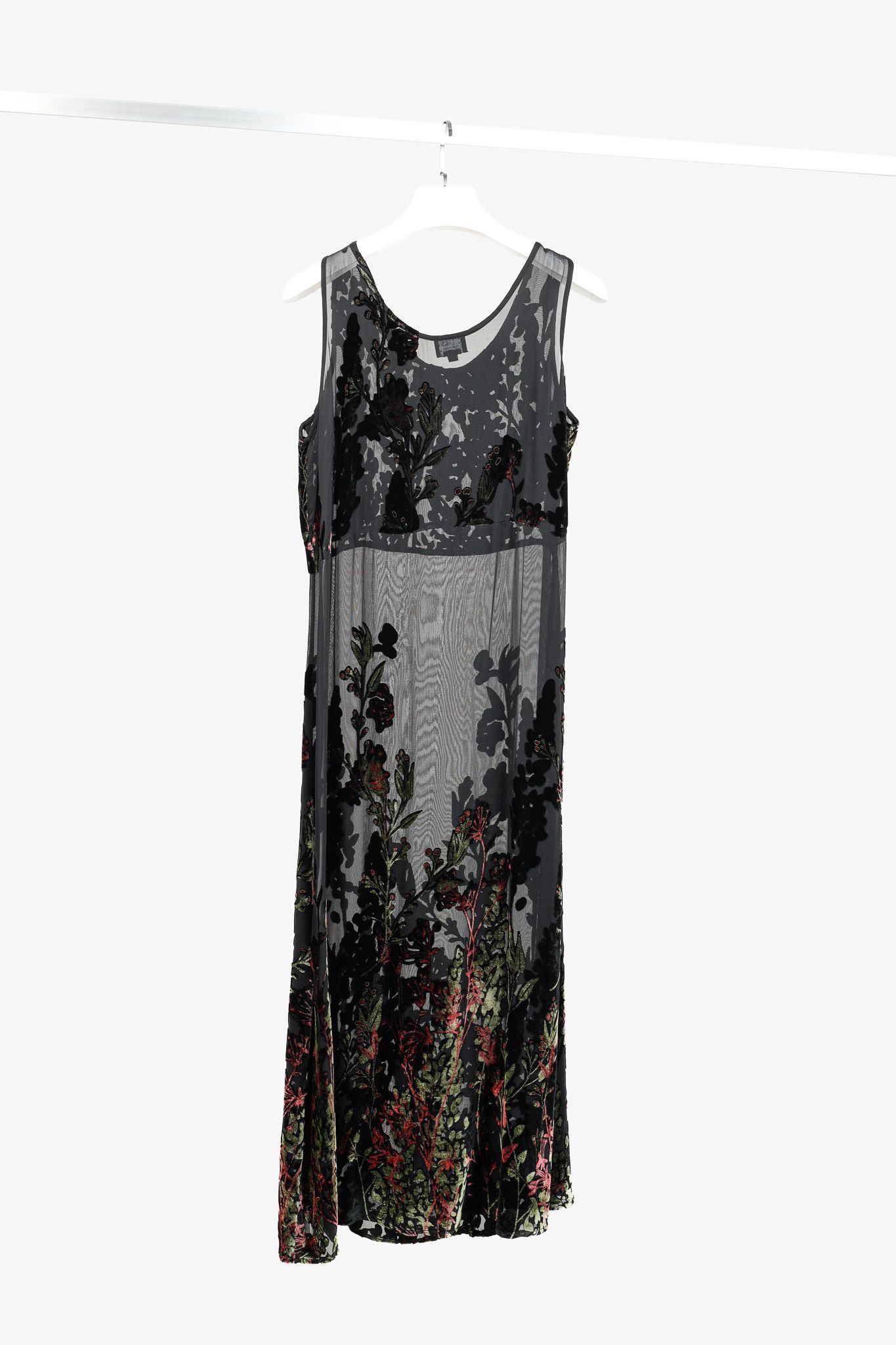 Other Citron Santa Monica Sheer Floral-Burnout Velvet Maxi Dress Size M / US 6-8 / IT 42-44 - 2 Thumbnail