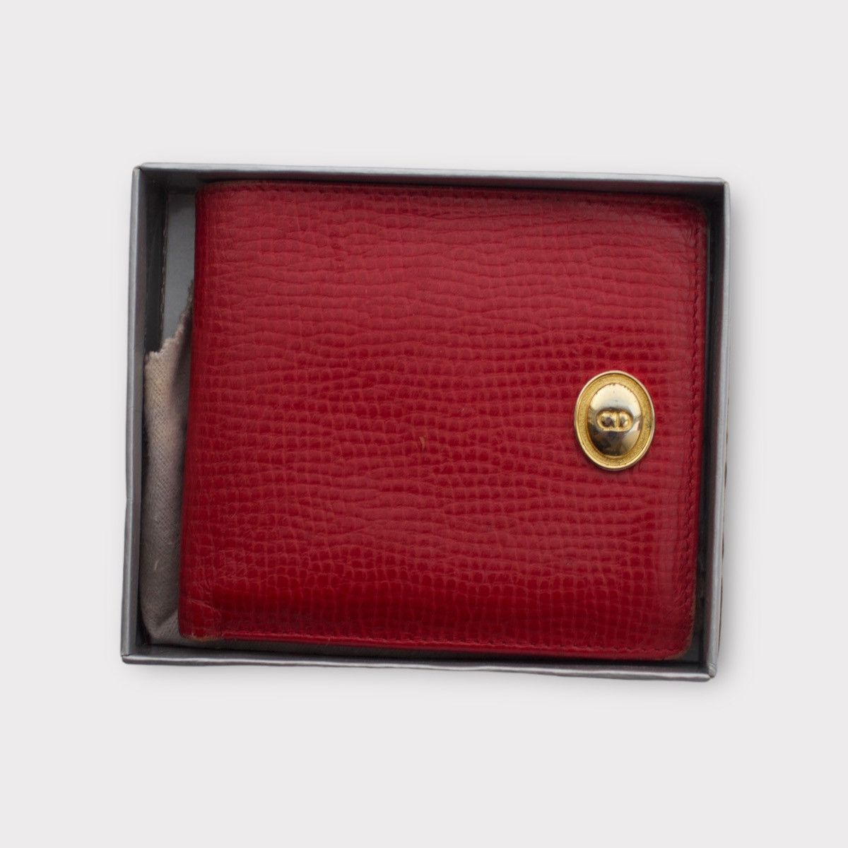 image of Christian Dior 2000S Red Grain Wallet, Women's