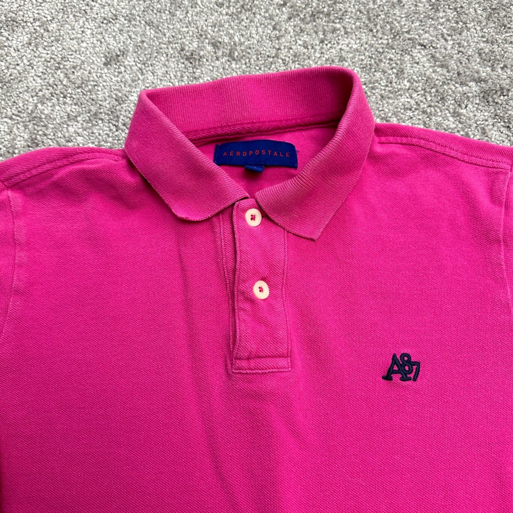 Vintage Aéropostale Polo Shirt Womens S Pink Short Sleeve 100% Cotton Casual Golf Shirt Size S / US 4 / IT 40 - 3 Thumbnail