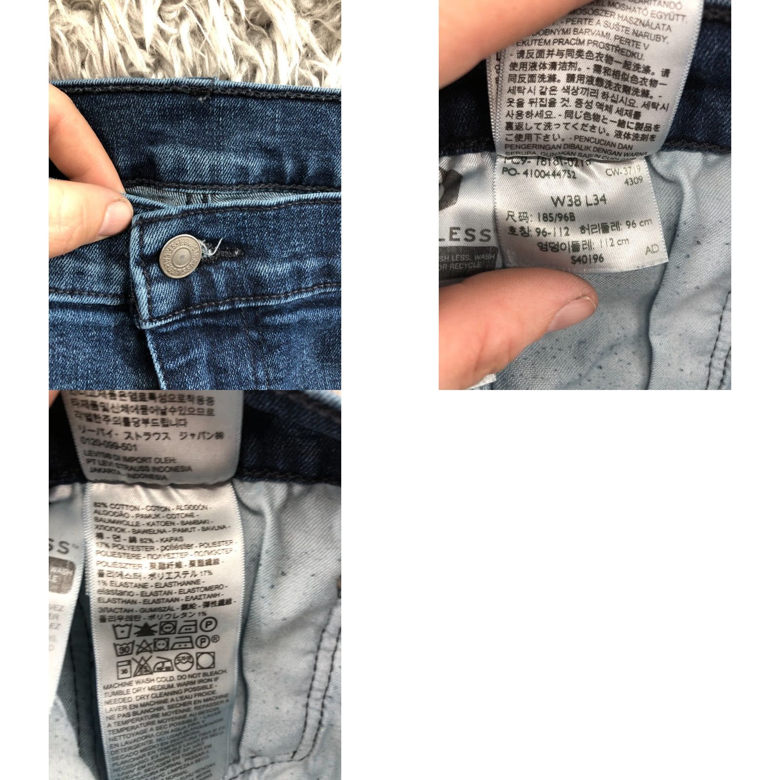 Levi's Levi's 541 Athletic Taper Jeans Size 38x32 Mens Mid Rise Medium Wash Blue Jeans Distressed No Authentic N/A Size US 38 / EU 54 - 9 Thumbnail