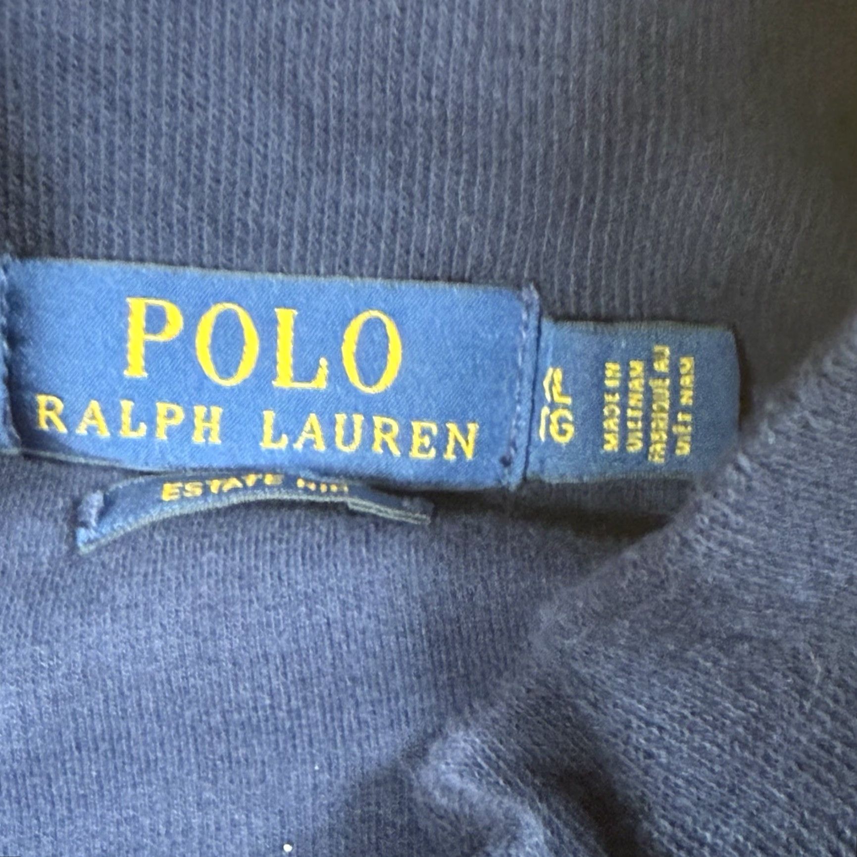 Ralph Lauren Ralph Lauren Polo Estate Rib Quarter Zip Pullover Sweater Blue L Cotton Knit Mens Size US L / EU 52-54 / 3 - 4 Thumbnail