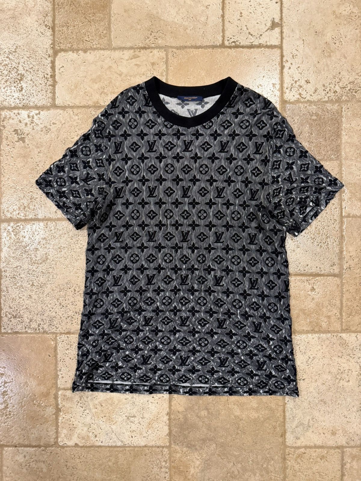 Louis Vuitton Louis Vuitton x Virgil Abloh 2022 Monogram Mesh T-Shirt Size US XXL / EU 58 / 5 - 1 Thumbnail