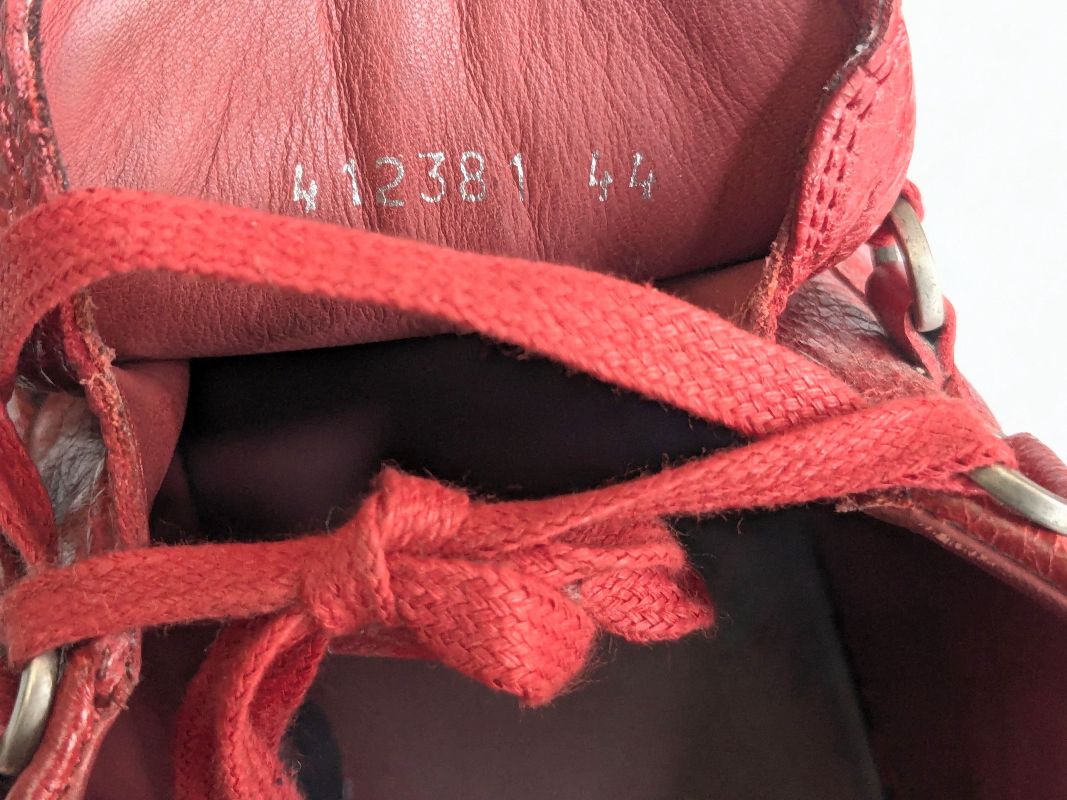 Balenciaga Balenciaga Arena Sneakers Red 12 High Tops Leather Size US 12 / EU 45 - 5 Thumbnail