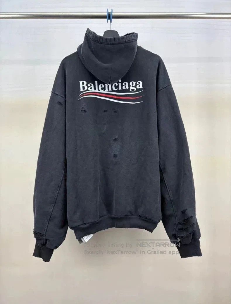 Balenciaga Balenciaga Distressed Coke Hoodie. Size US S / EU 44-46 / 1 - 2 Thumbnail