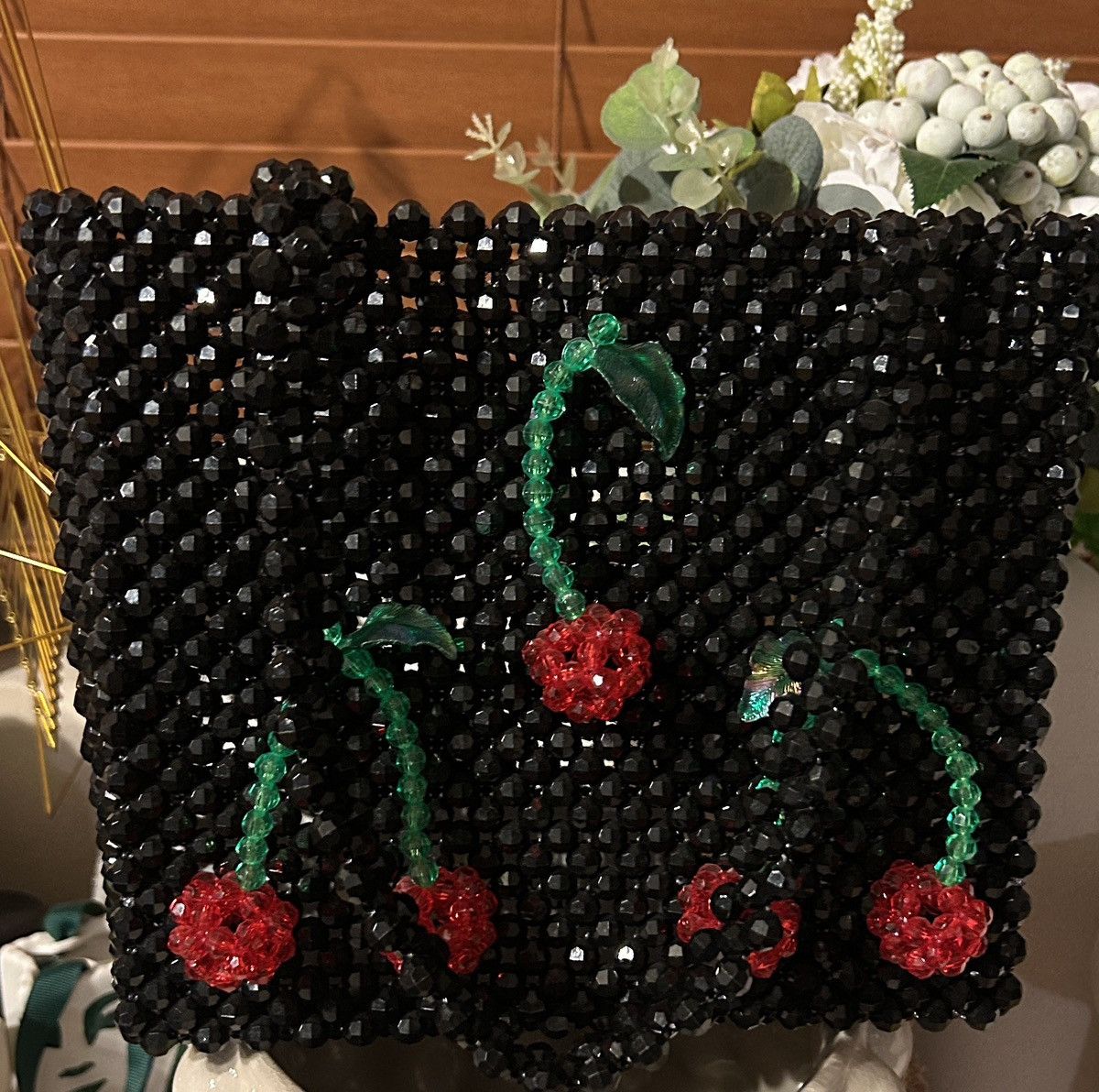 Other Susan Alexandra Ma Cherie Cherry Appliqué Beaded Tote Size ONE SIZE - 2 Thumbnail
