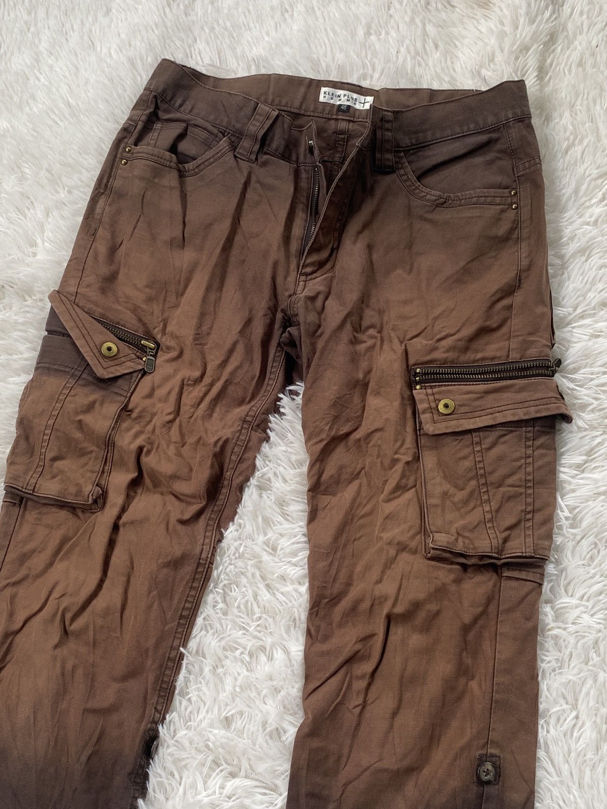 Other 🔥RARE 🔥Klein Plus Homme dual tone Distressed Cargo pant Size US 31 - 7 Thumbnail