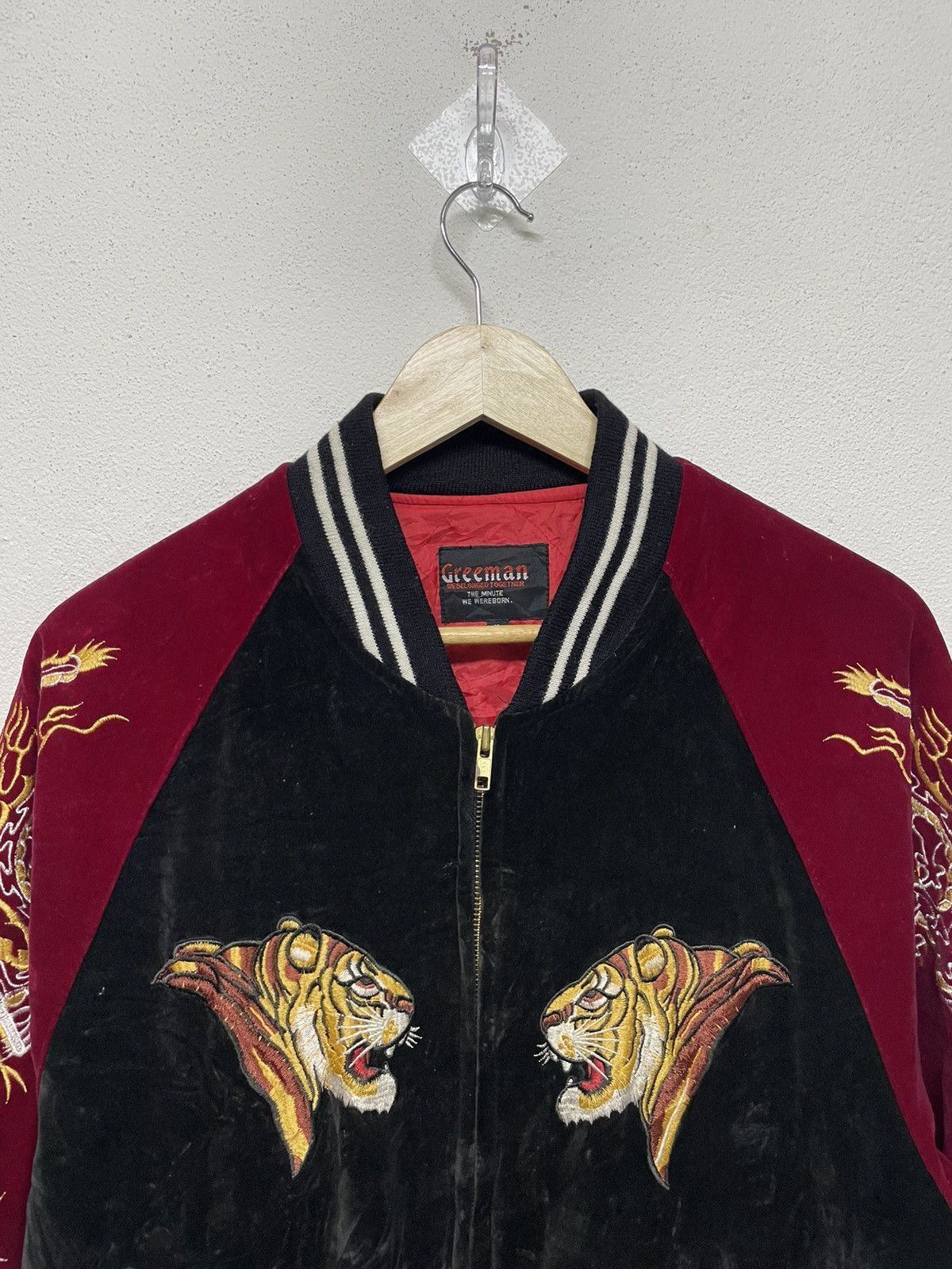Velvet Vintage Souvenir Japan Yokosuka Embroidered Velvet Jacket Size US L / EU 52-54 / 3 - 8 Thumbnail