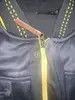 Custom Devil horns puffer black skull jacket