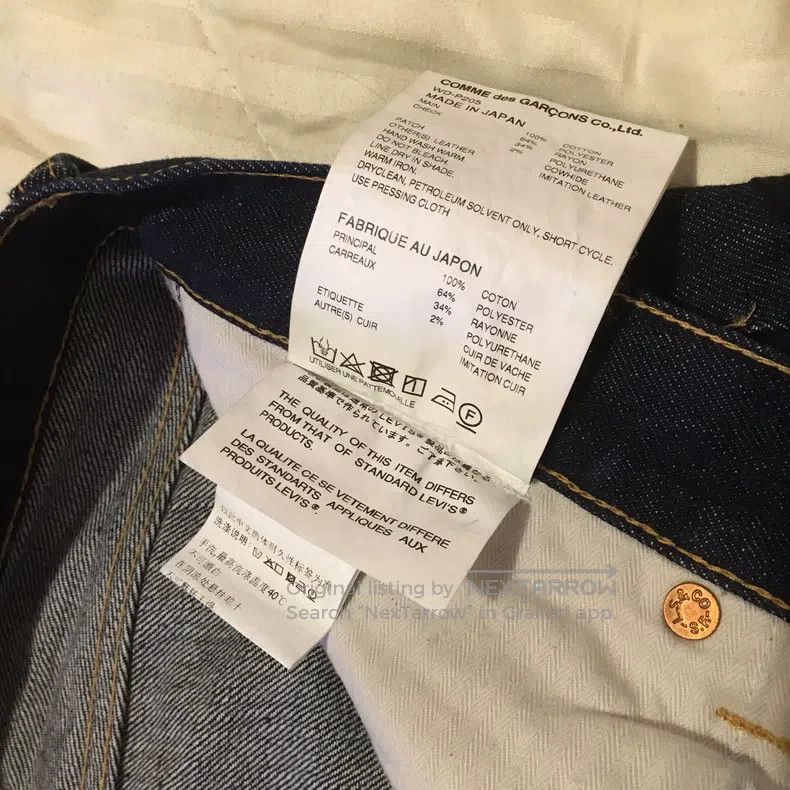 Comme des Garcons Comme Des Garcons size M Patchwork Slim Ankle Length Jeans Size 23" - 8 Thumbnail