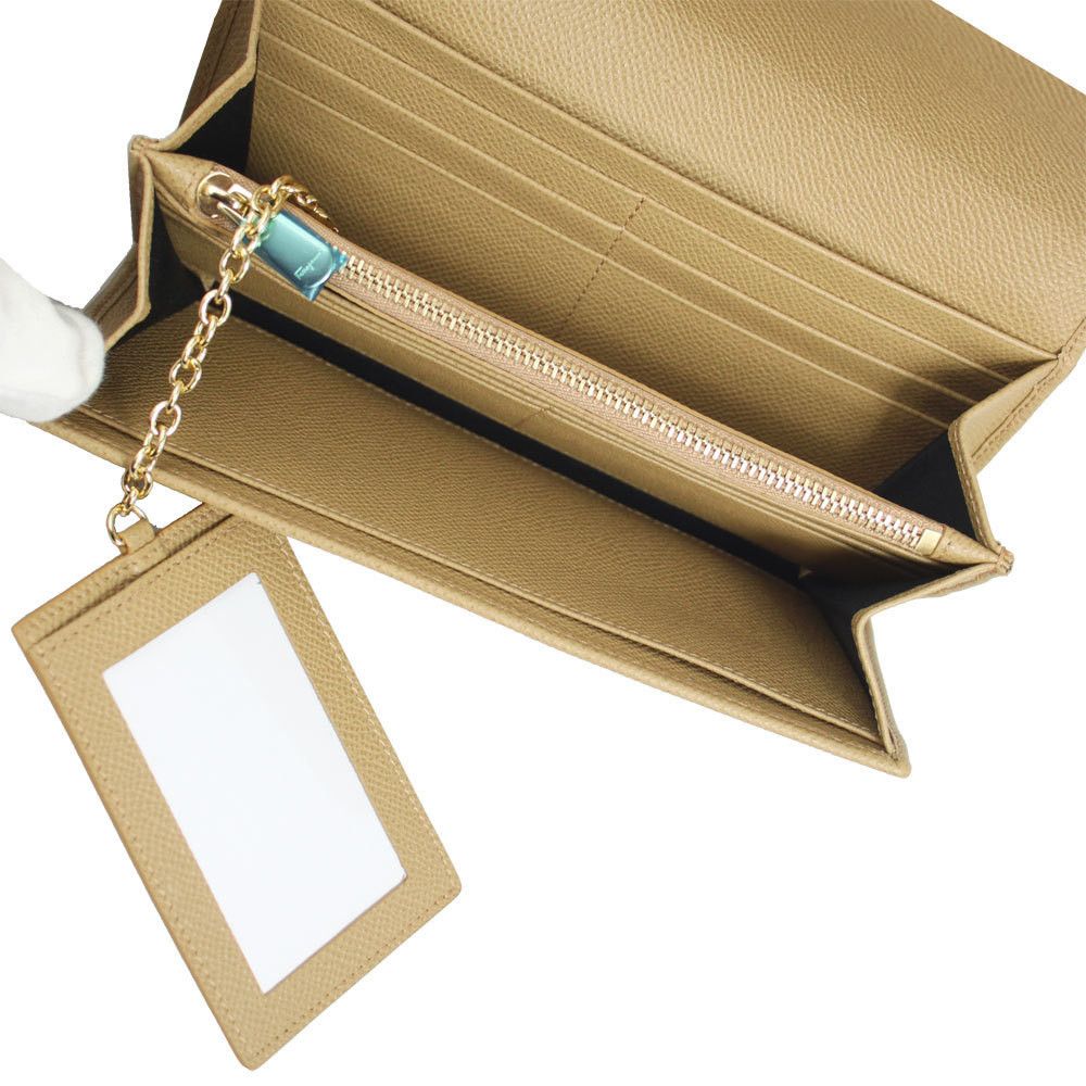 Salvatore Ferragamo o1s1rm0924 Size: OS / Long Leather Wallet in Camel Size ONE SIZE - 4 Thumbnail