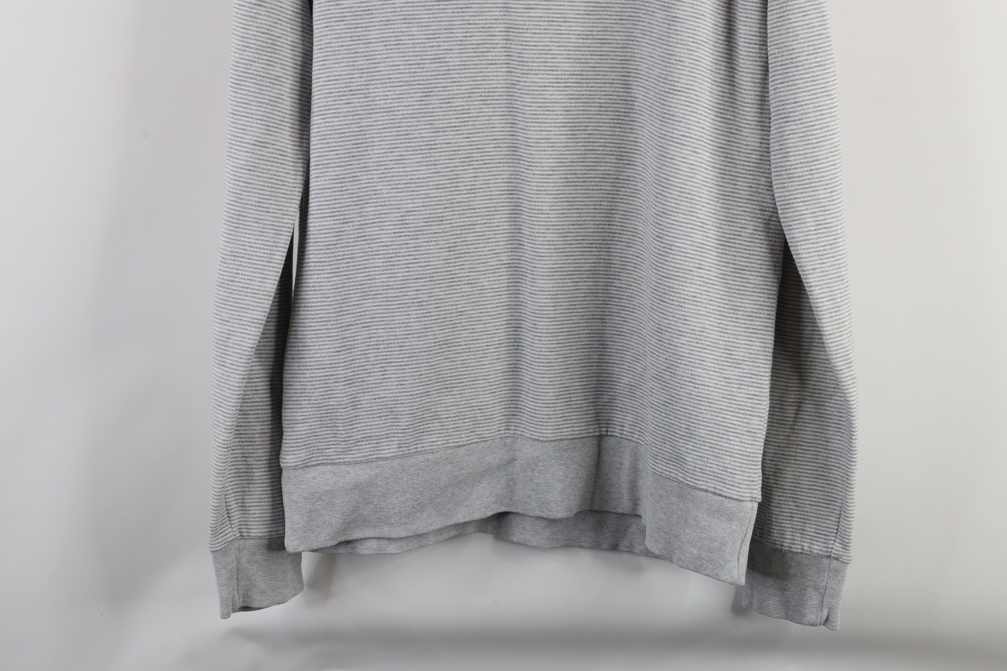 Theory × Vintage Theory Danen Indicative Striped Crewneck Sweatshirt Gray Size US M / EU 48-50 / 2 - 8 Thumbnail
