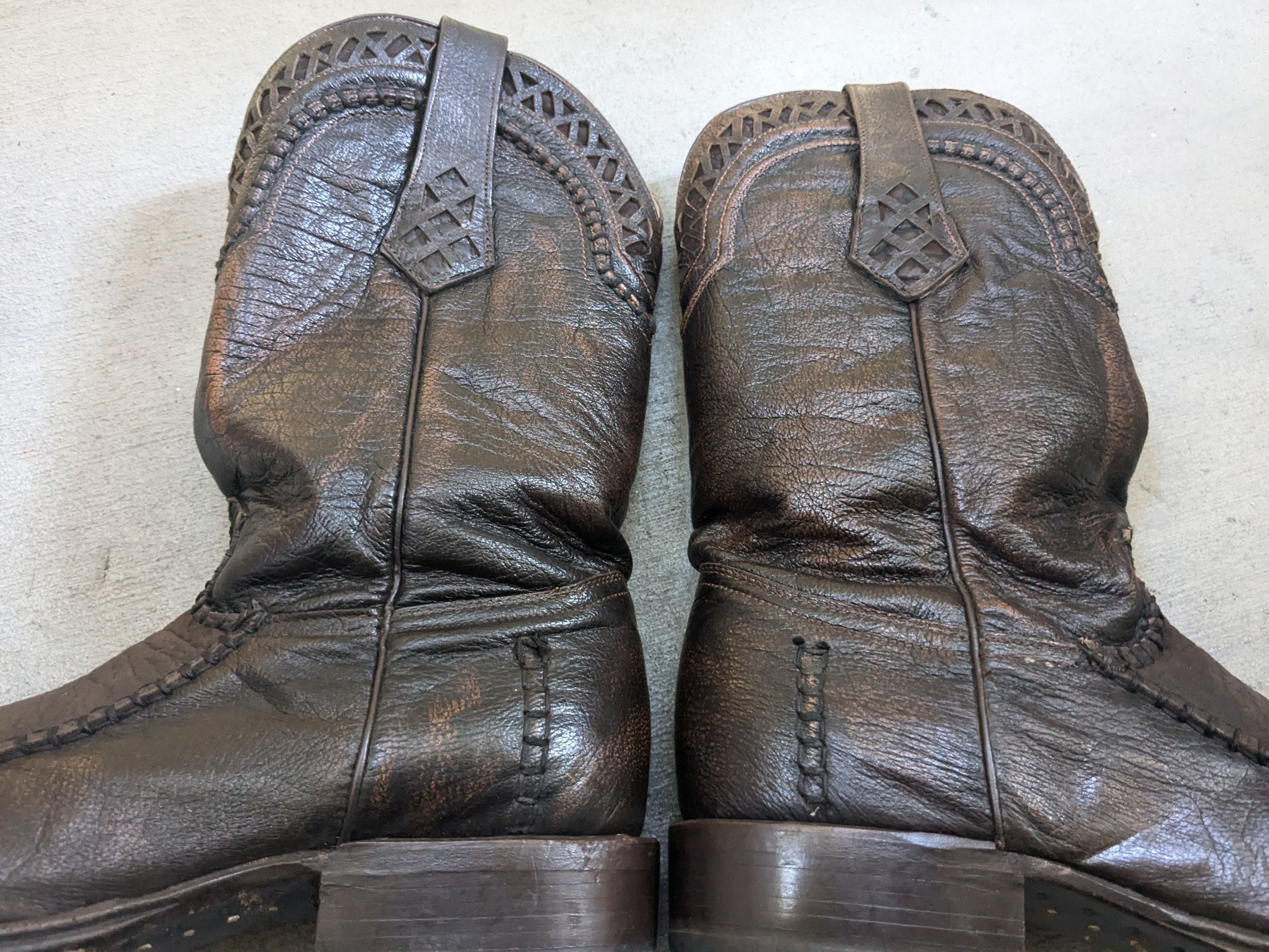 Genuine Leather Texanos Cowboy Boots 10 Brown Leather Mexico Pointed Toe Size US 10 / EU 43 - 9 Thumbnail