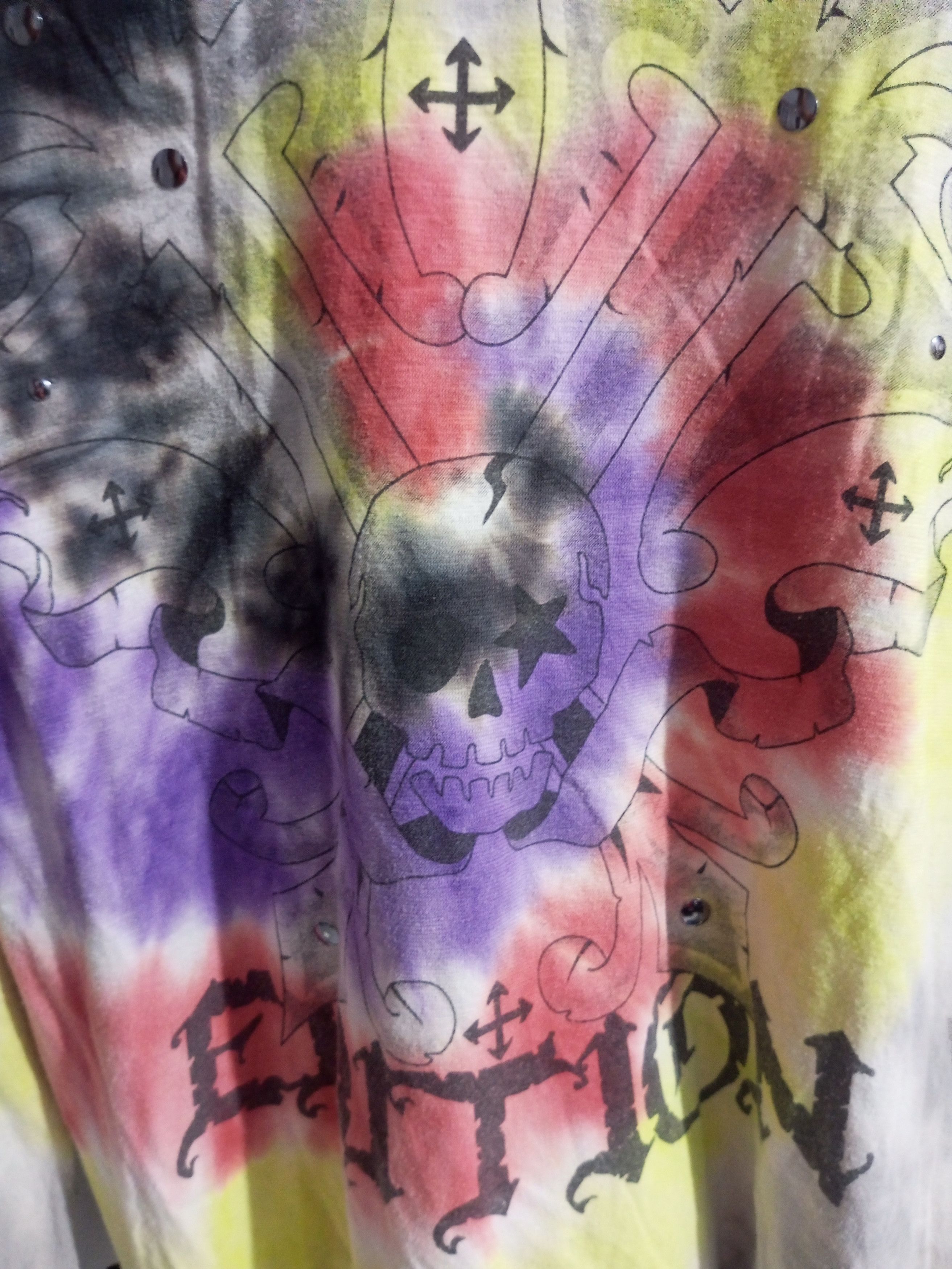 If Six Was Nine × Japanese Brand × Le Grande Bleu (L.G.B.) Vintage denim bar tie dye punk fur hoodie Size US L / EU 52-54 / 3 - 11 Thumbnail