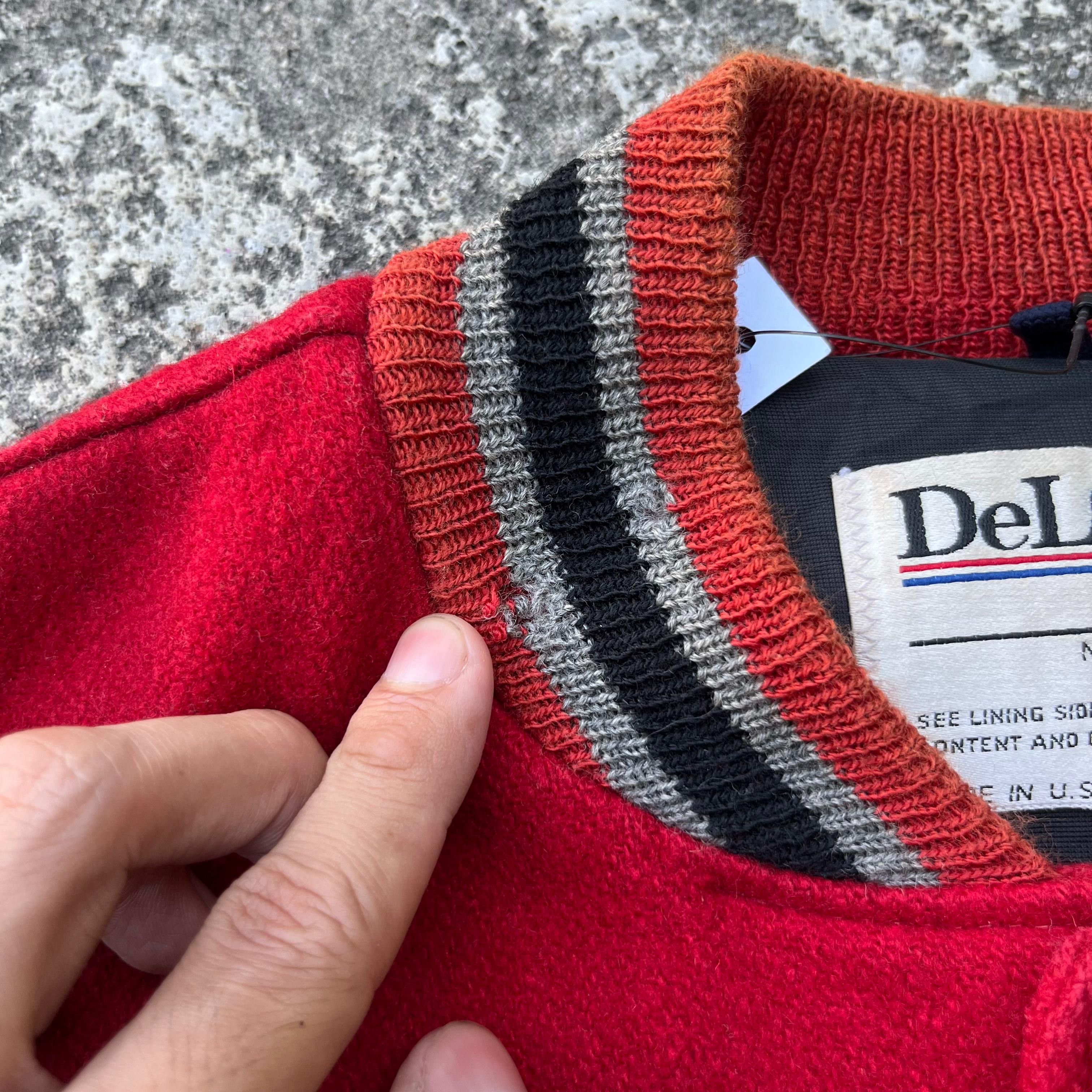 Delong RARE❤️‍🔥Vintage 80s Delong Wool Leather Varsity Jacket Size US M / EU 48-50 / 2 - 5 Thumbnail