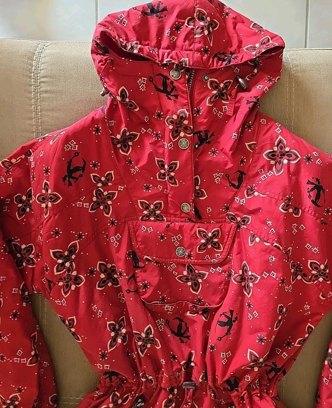 L.L. Bean Vtg LL BEAN Jacket Women's M Ski Pullover Red Insulated Size M / US 6-8 / IT 42-44 - 9 Thumbnail