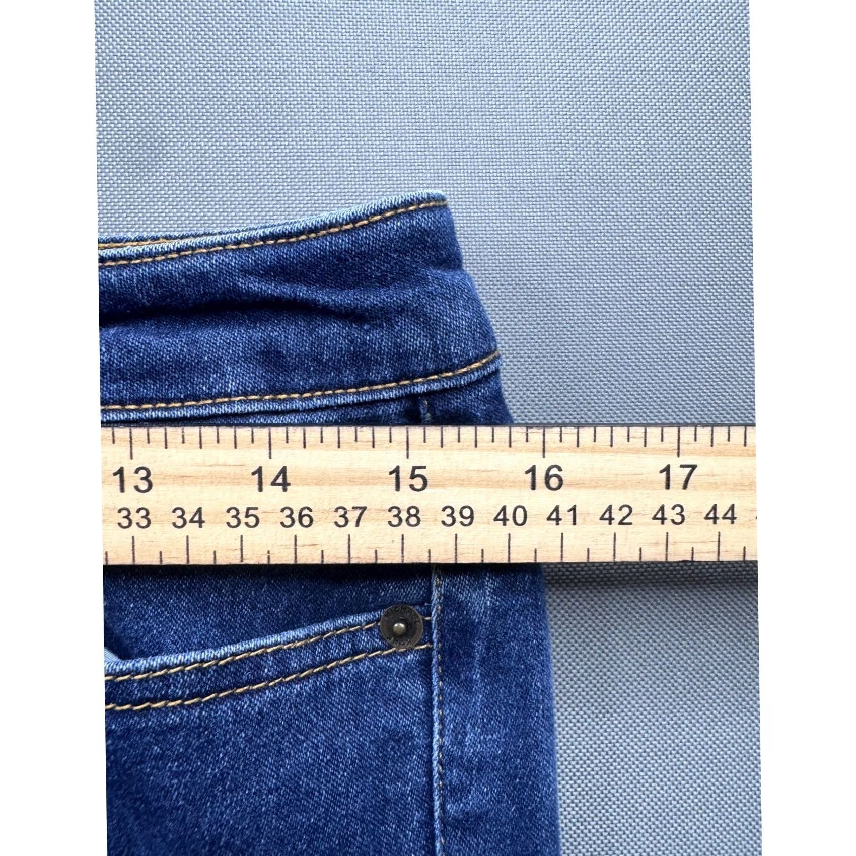 Michael Kors Michael Kors Womens Jeans Blue Wash Skinny Size 28 Slim Rise Mid Denim Spandex Cotton Blend Stretch Pockets Logo Button Zip Size 27" / US 4 / IT 40 - 6 Thumbnail