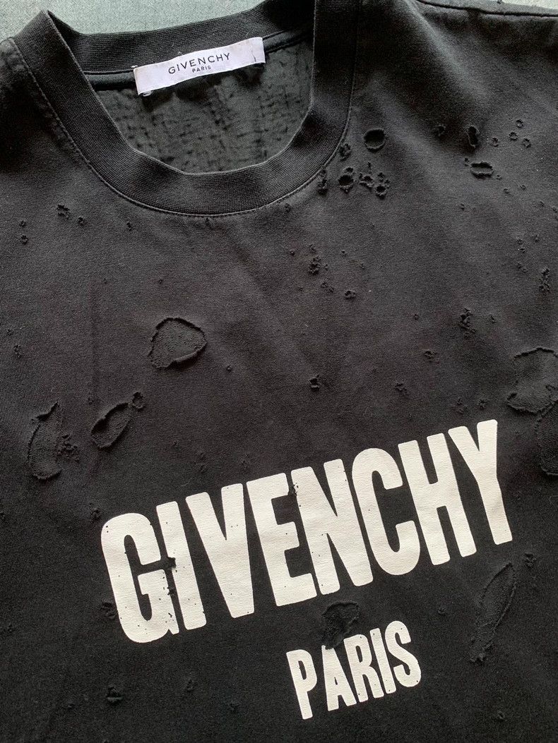 Givenchy Givenchy Double-layer ripped short-sleeve Size US XXS / EU 40 - 3 Thumbnail