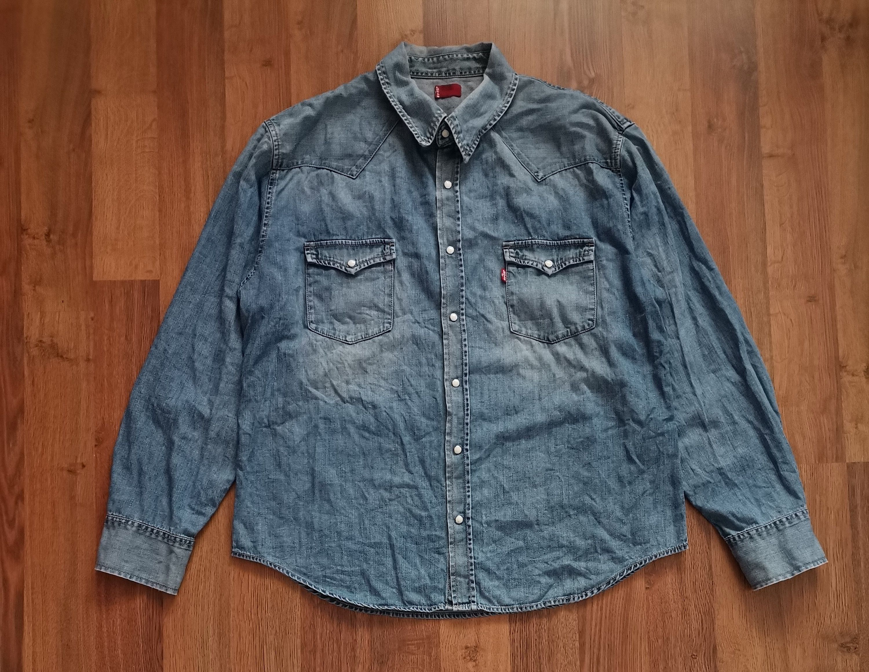Levi's Vintage Levi's Denim Shirt Size US XXL / EU 58 / 5 - 1 Thumbnail
