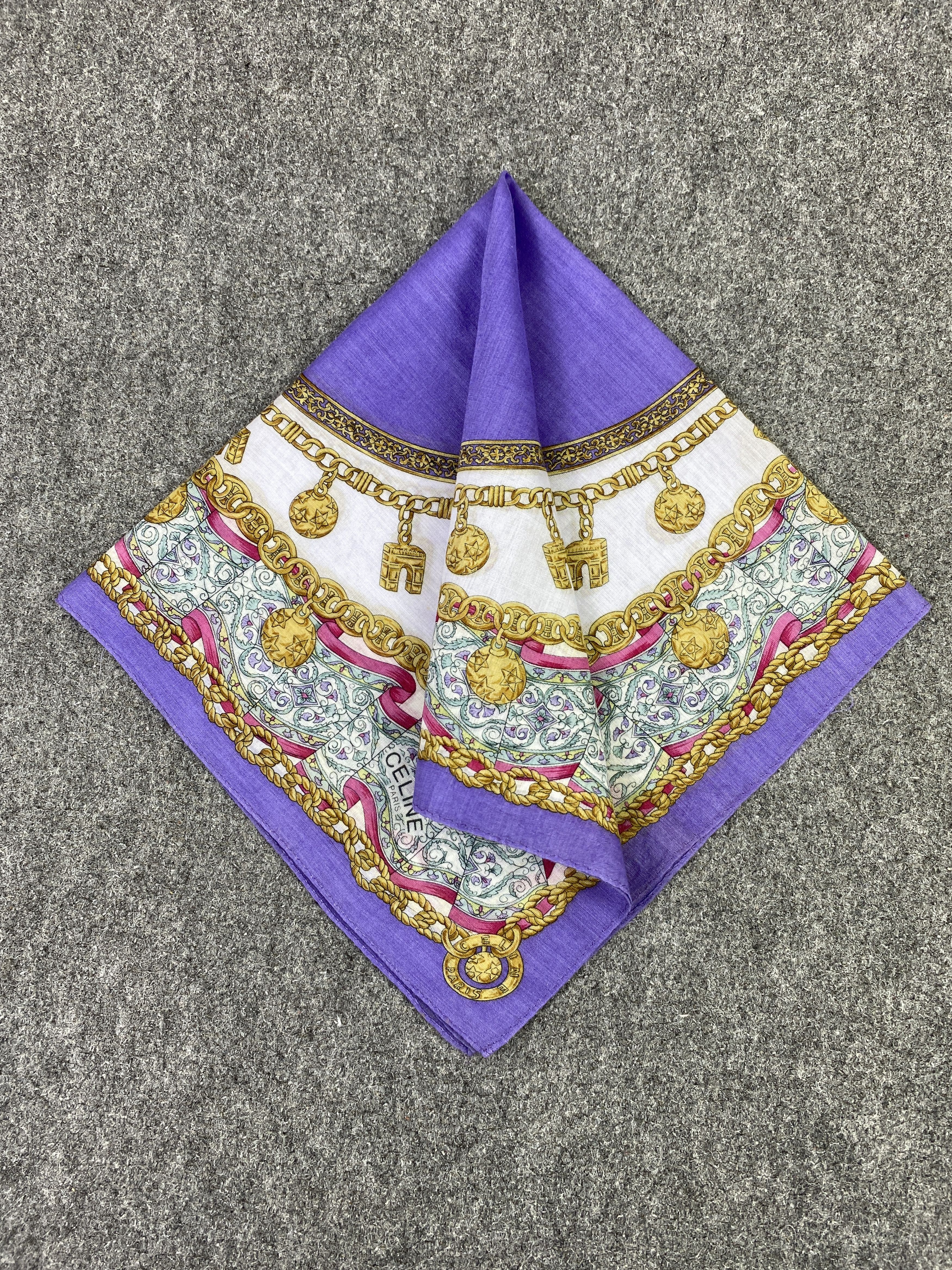 Celine Vintage Celine Handkerchief / Neckerchief KT0134 Size ONE SIZE - 3 Thumbnail