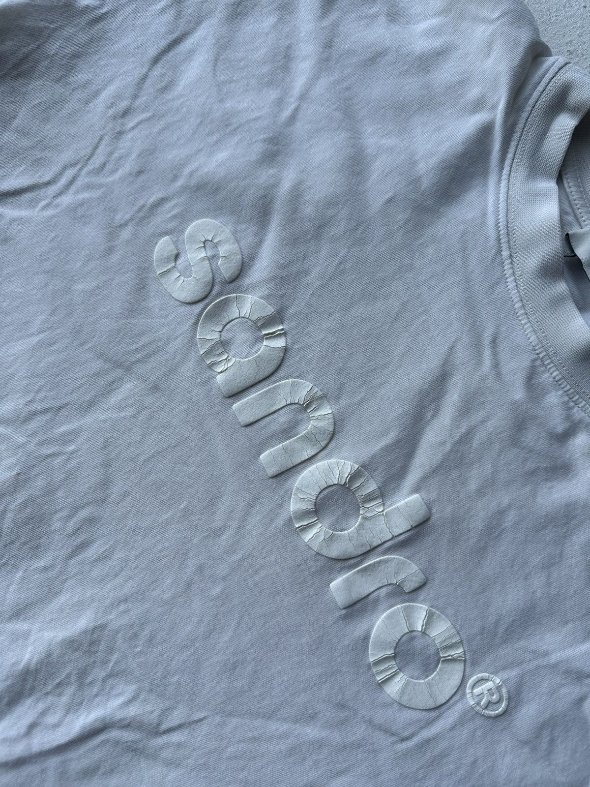 Sandro 🚨Sandro Tee shirt size s distressed logo luxury faded Size US S / EU 44-46 / 1 - 4 Thumbnail