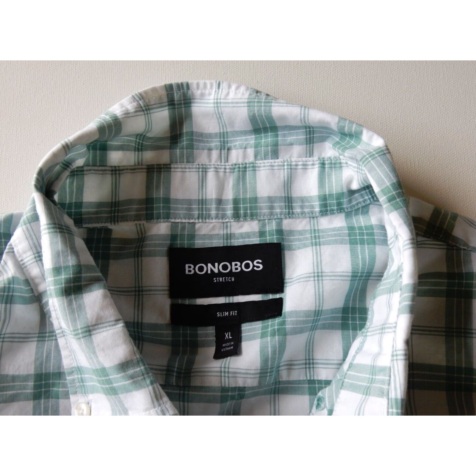 Bonobos VINTAGE Bonobos Slim Fit Green Plaid Long Sleeve Button Up Shirt XL Mens Size US XL / EU 56 / 4 - 3 Thumbnail