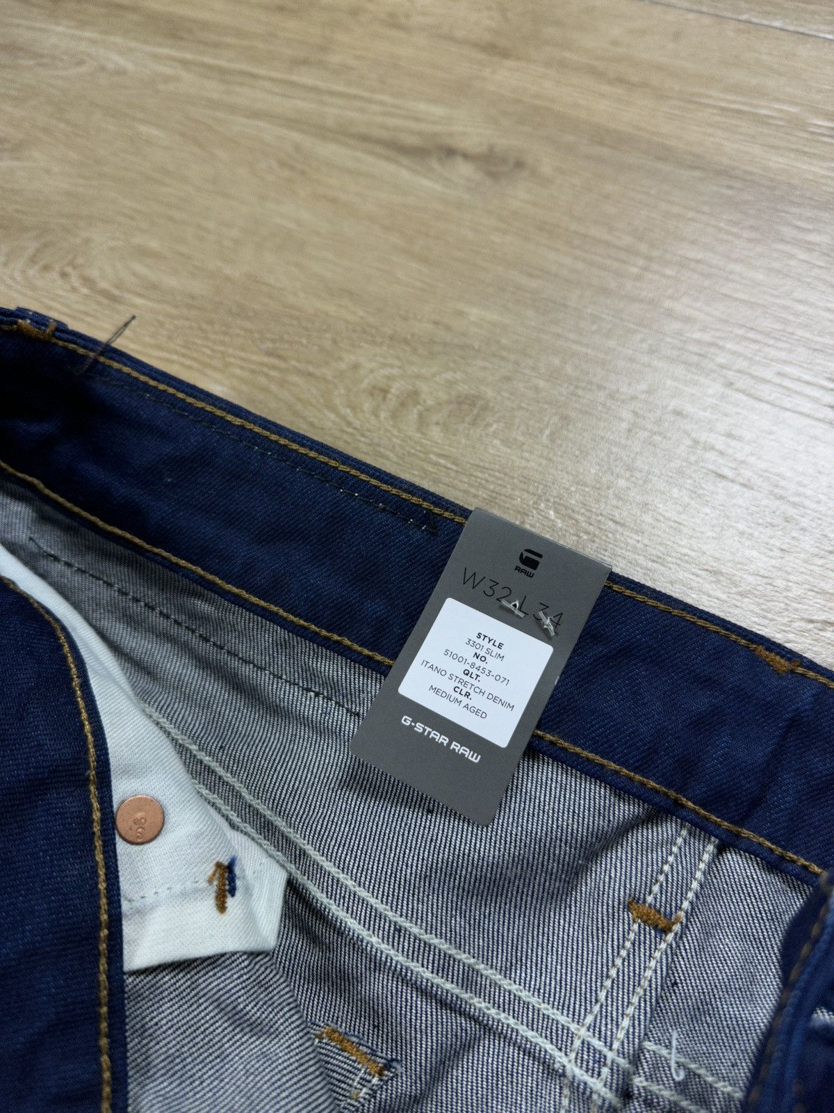 G-Star NEW!!! G Star Raw 3301 Slim Denim Jeans Size US 32 / EU 48 - 6 Thumbnail