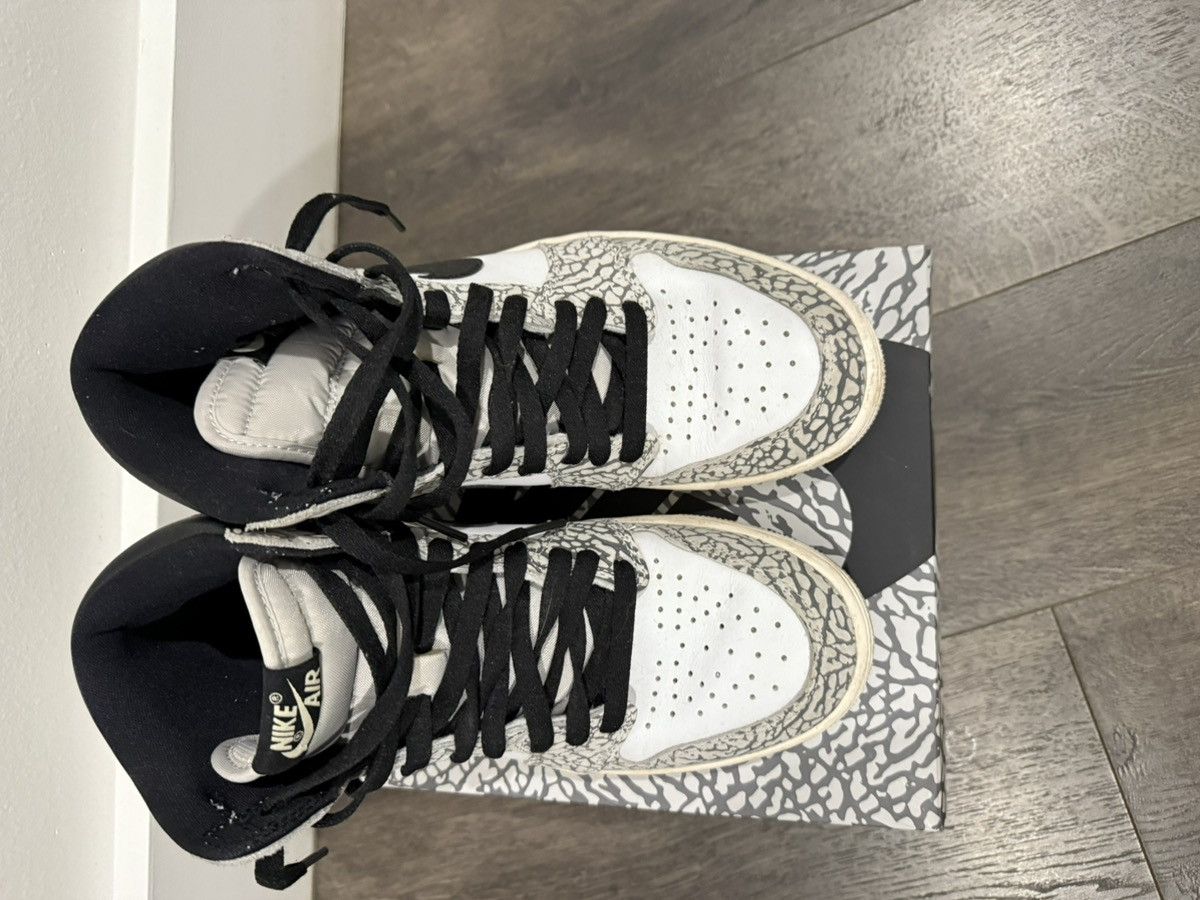 Jordan Brand × Nike Jordan 1 Retro High - White Cement Size US 7 / EU 40 - 9 Thumbnail
