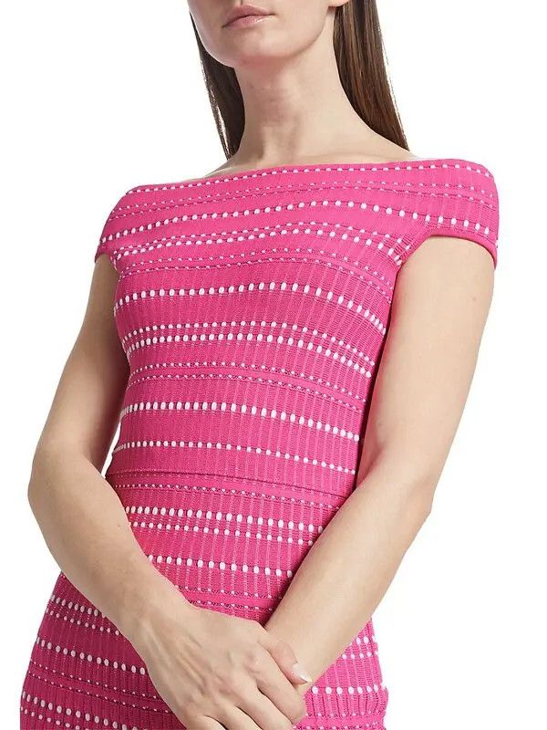 Alexander McQueen o1y0325 Mini Dress in Fuchsia Size S / US 4 / IT 40 - 5 Thumbnail