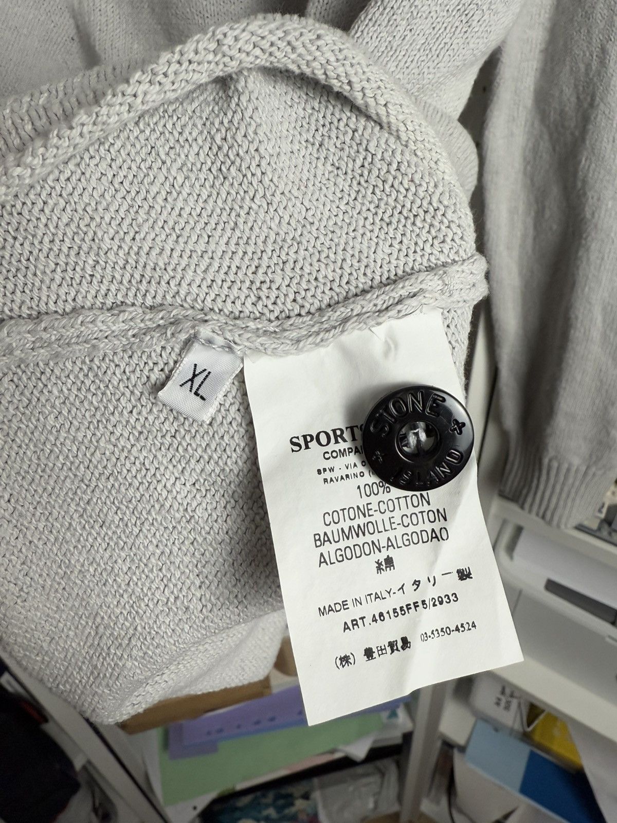 Stone Island × Vintage Vintage 90s Stone Island knitted button up sweater XL luxury Size US XL / EU 56 / 4 - 7 Thumbnail