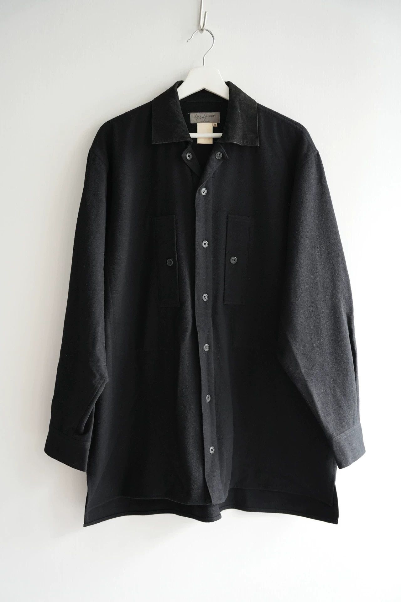 Yohji Yamamoto Yohji Yamamoto 98AW Mens Paneled Collar Wool Shirt Size US M / EU 48-50 / 2 - 1 Thumbnail