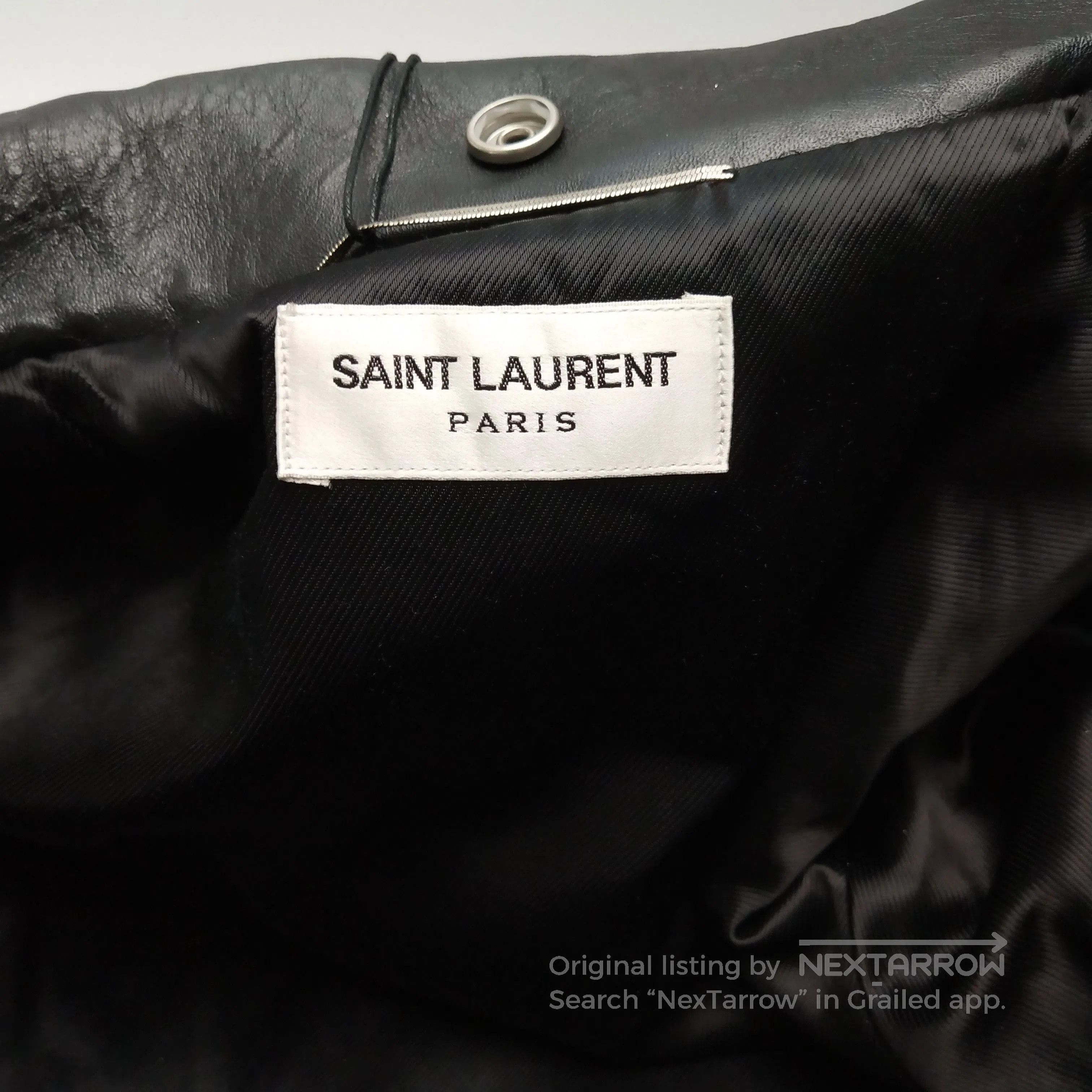 Saint Laurent Paris Saint Laurent Black Leather Biker Jacket XS. Size US M / EU 48-50 / 2 - 4 Thumbnail