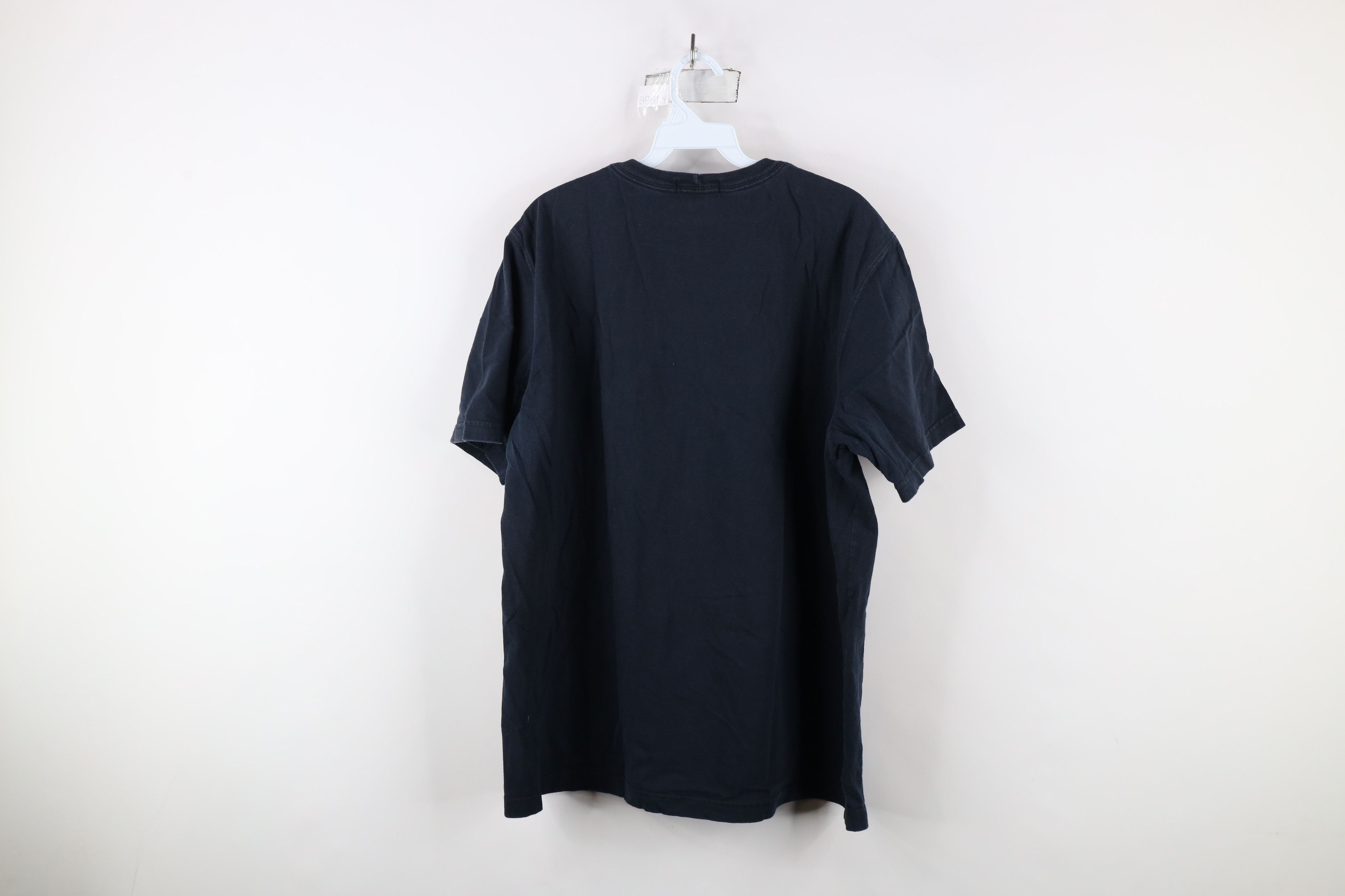 Lands' End × Vintage Vintage 90s Lands End Blank Cotton Pocket T-Shirt Navy Blue Size US L / EU 52-54 / 3 - 8 Thumbnail
