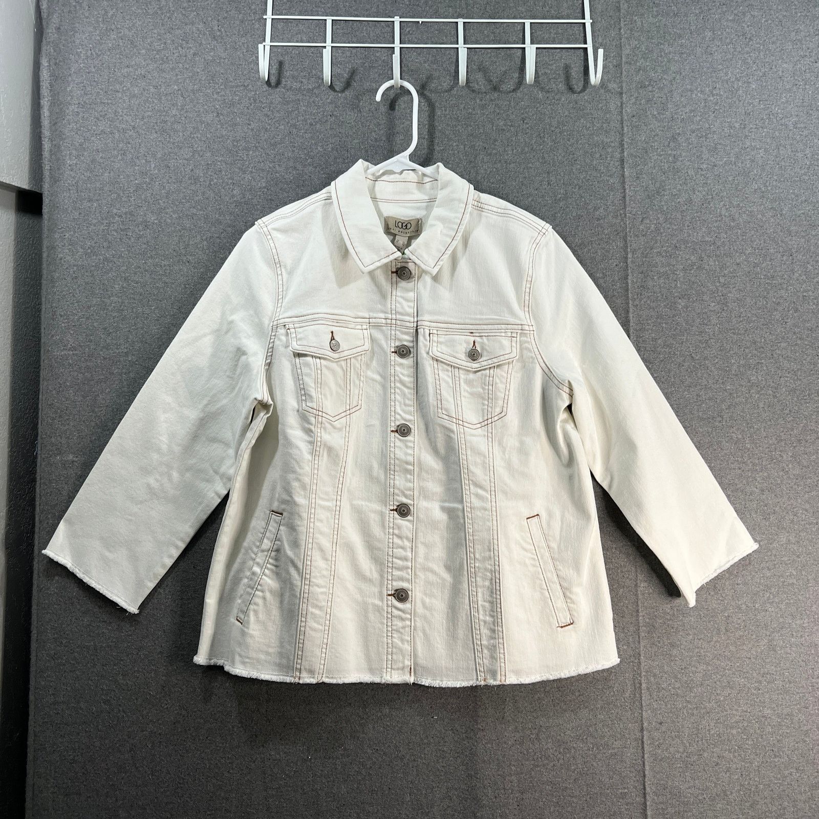 Other LOGO by Lori Goldstein Jeans Jacket 3/4 Sleeve Size XL / US 12-14 / IT 48-50 - 1 Thumbnail