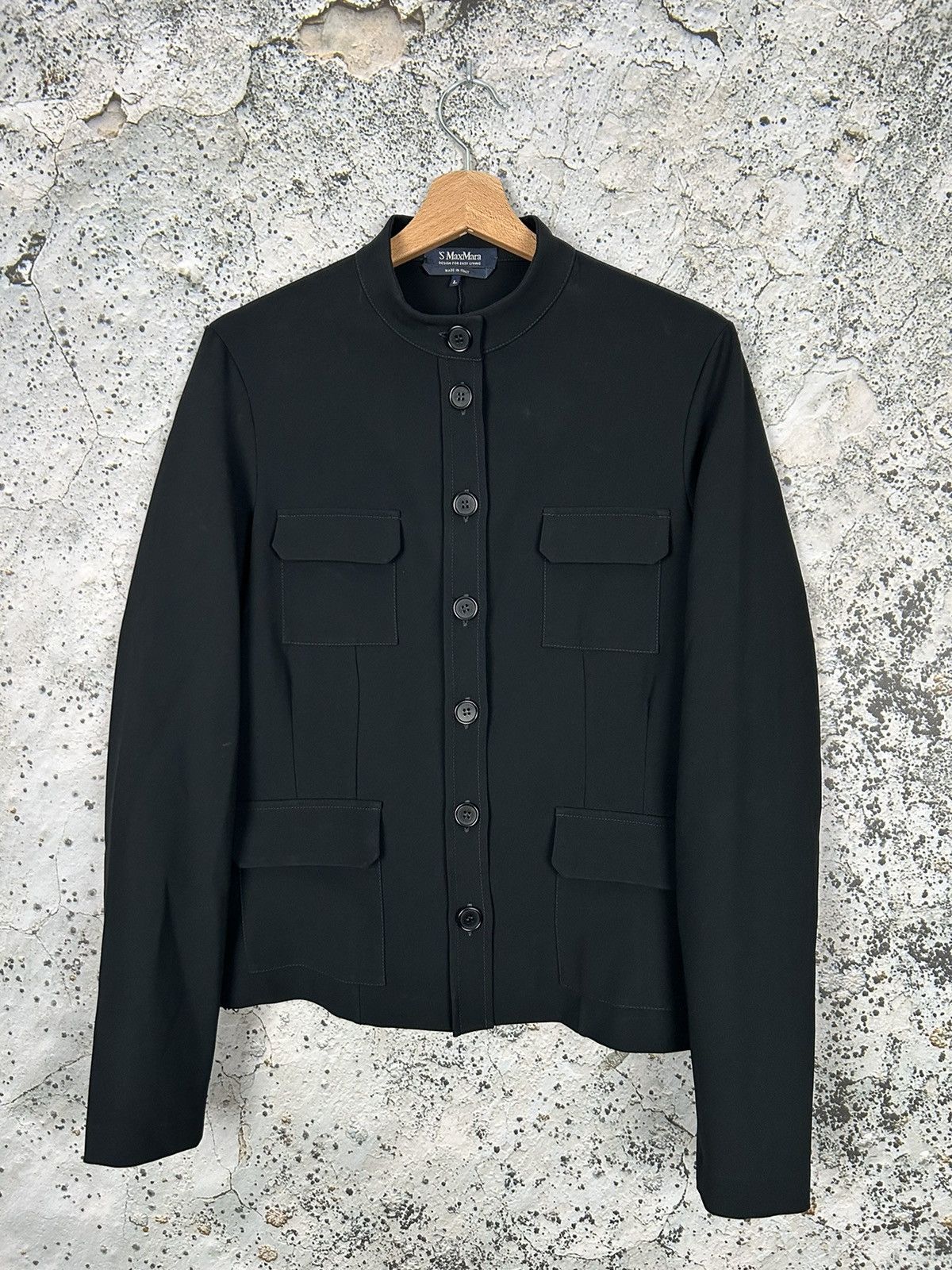 Other S Max Mara Avantgarde Black Light Jacket Blazer Designer Size L / US 10 / IT 46 - 1 Thumbnail
