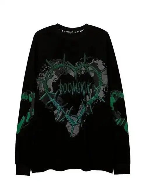 Japanese Brand × Vintage Grunge Oversize Harajuku Streetwear Hippie O-neck Black Size US S / EU 44-46 / 1 - 1 Thumbnail